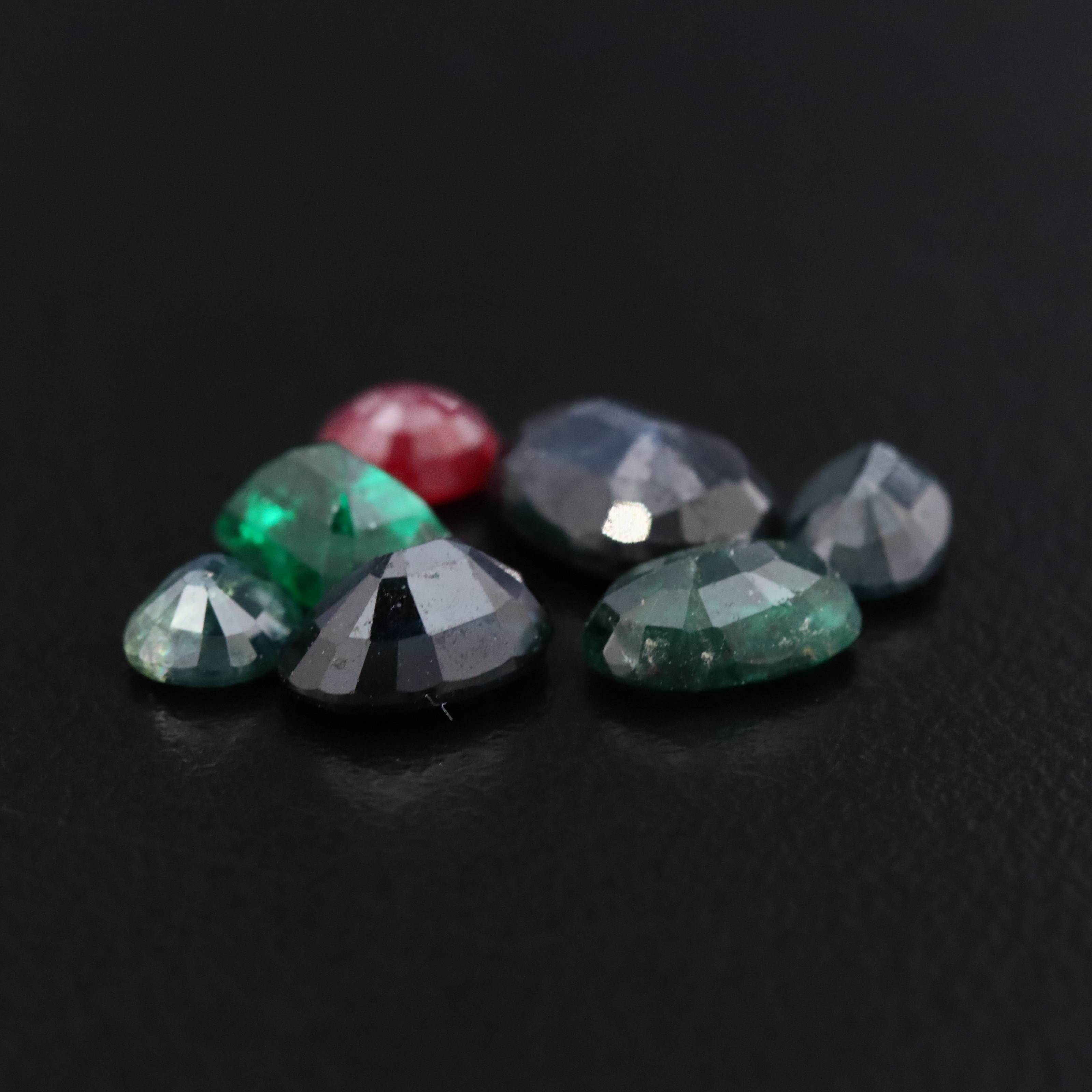 Loose 5.49 CTW Emeralds, Ruby and Sapphires