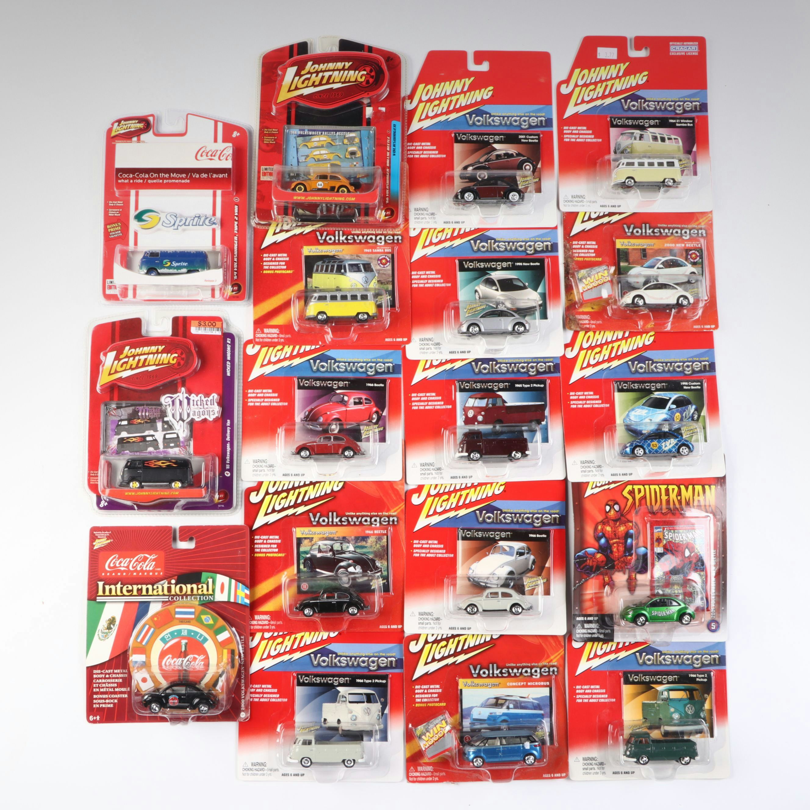 Johnny Lightning Volkswagen 1964 21 Window Samba Bus and Other Diecast Toy Cars