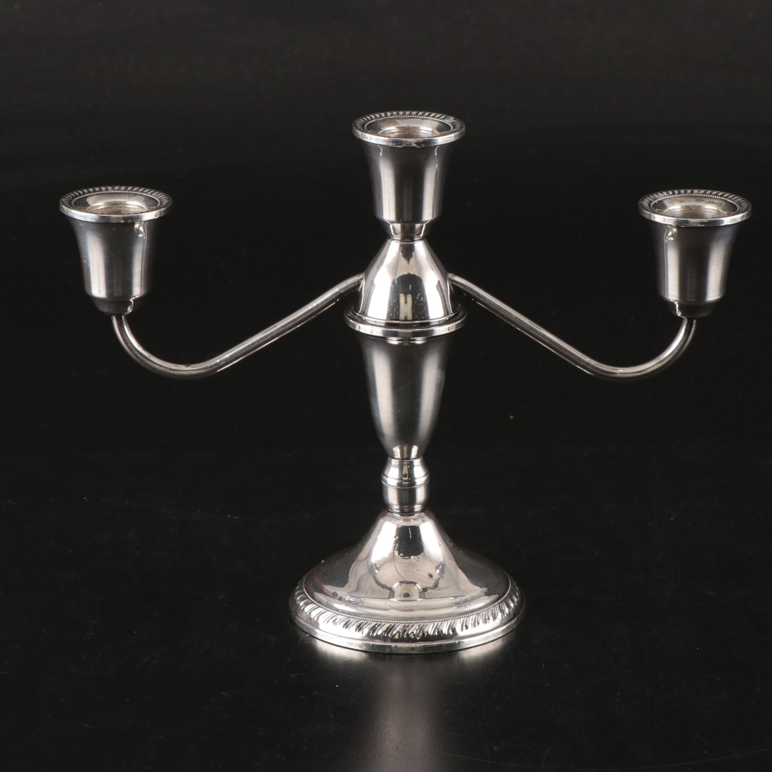 Pair of Duchin Creation Weighted Sterling Silver Candelabra