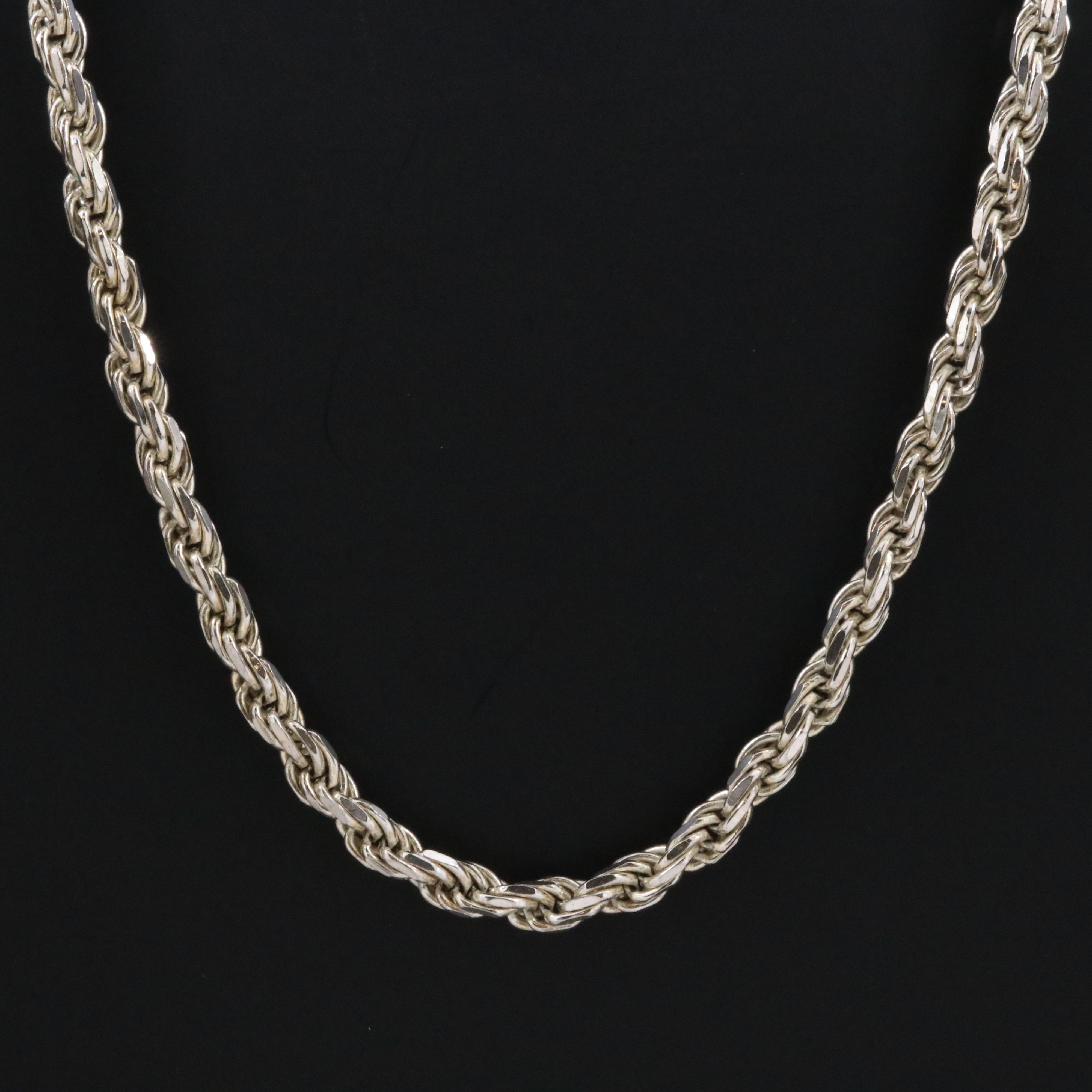 Sterling French Rope Chain Necklace