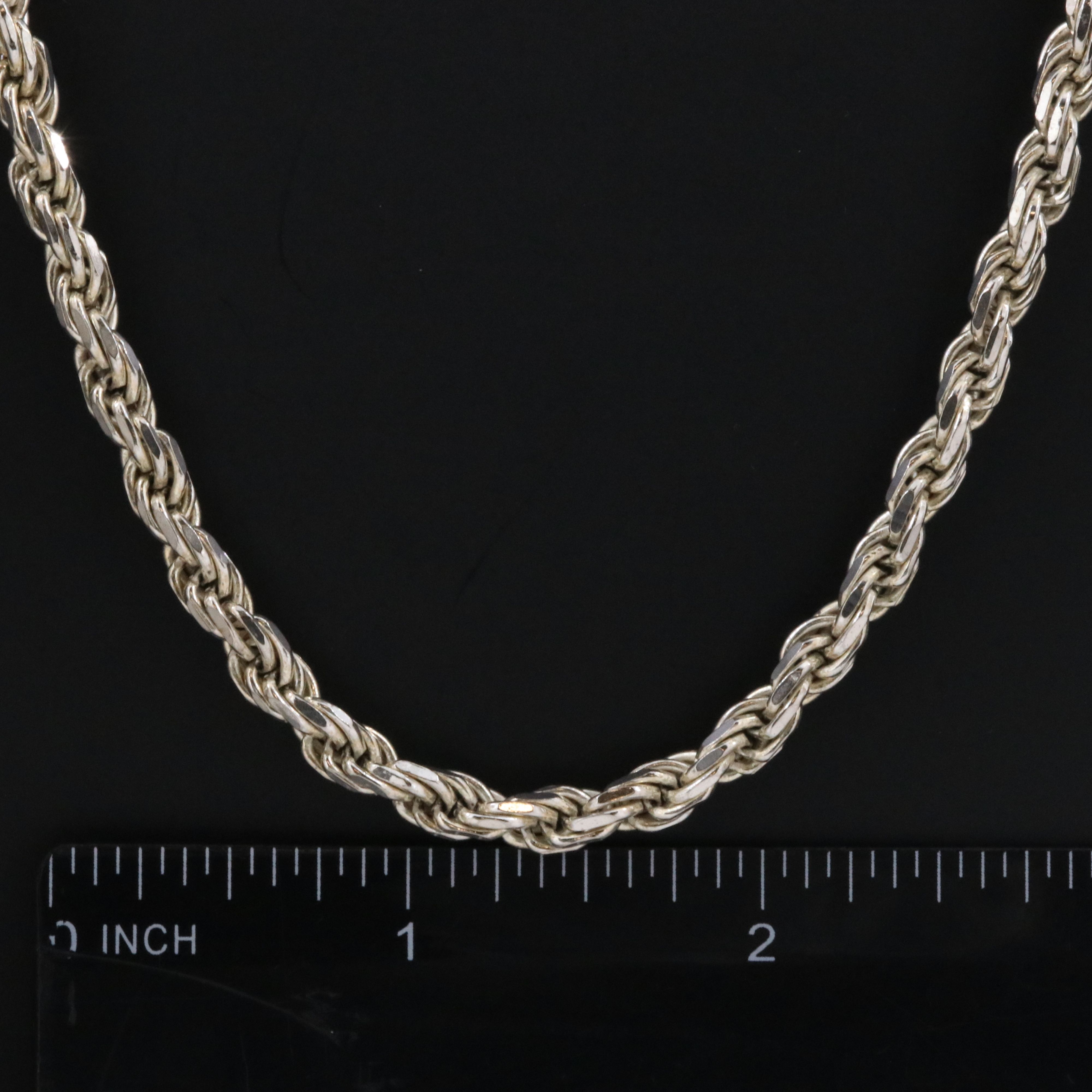 Sterling French Rope Chain Necklace