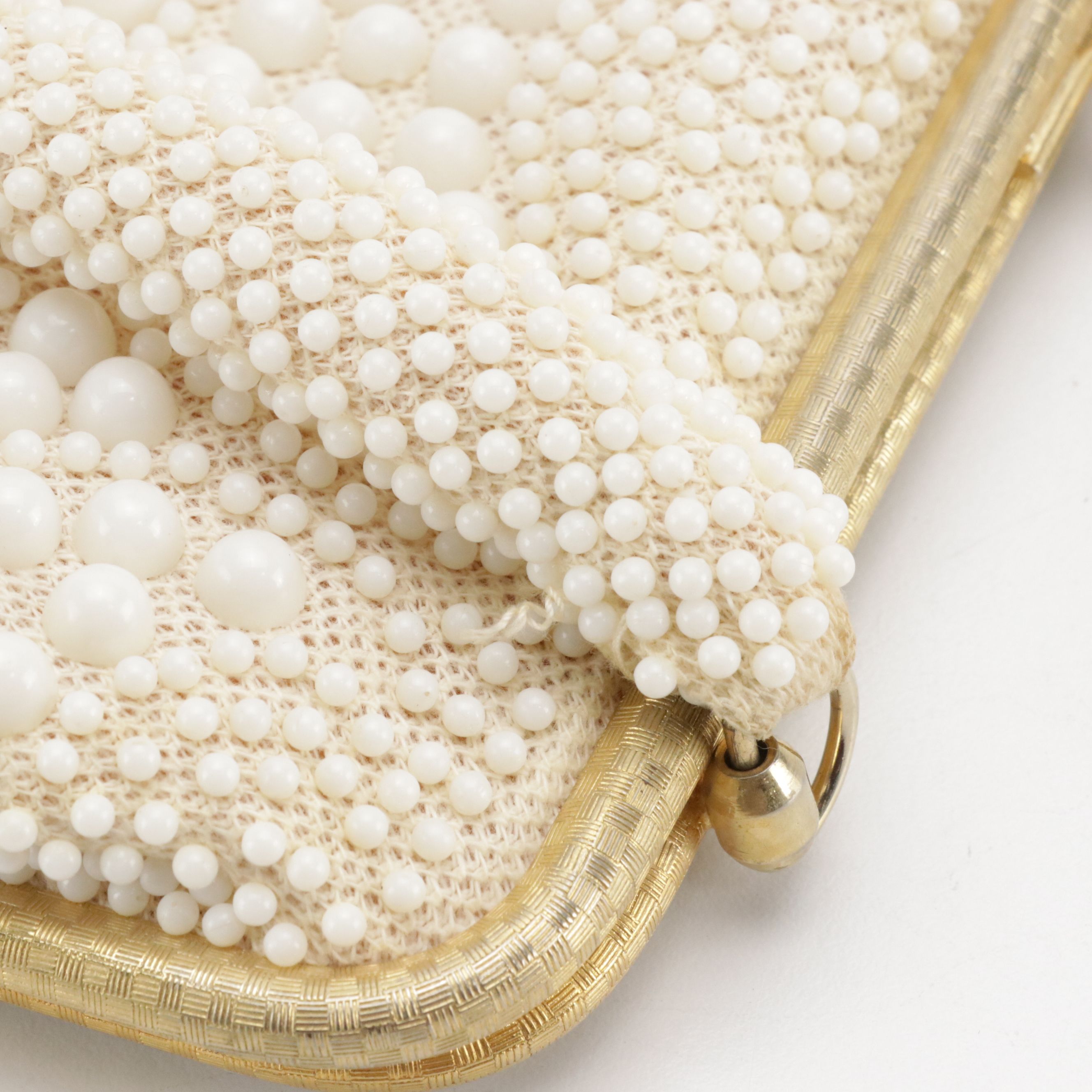 John Wind Lumured/Corde Bead Handbag, Mid-20th Century