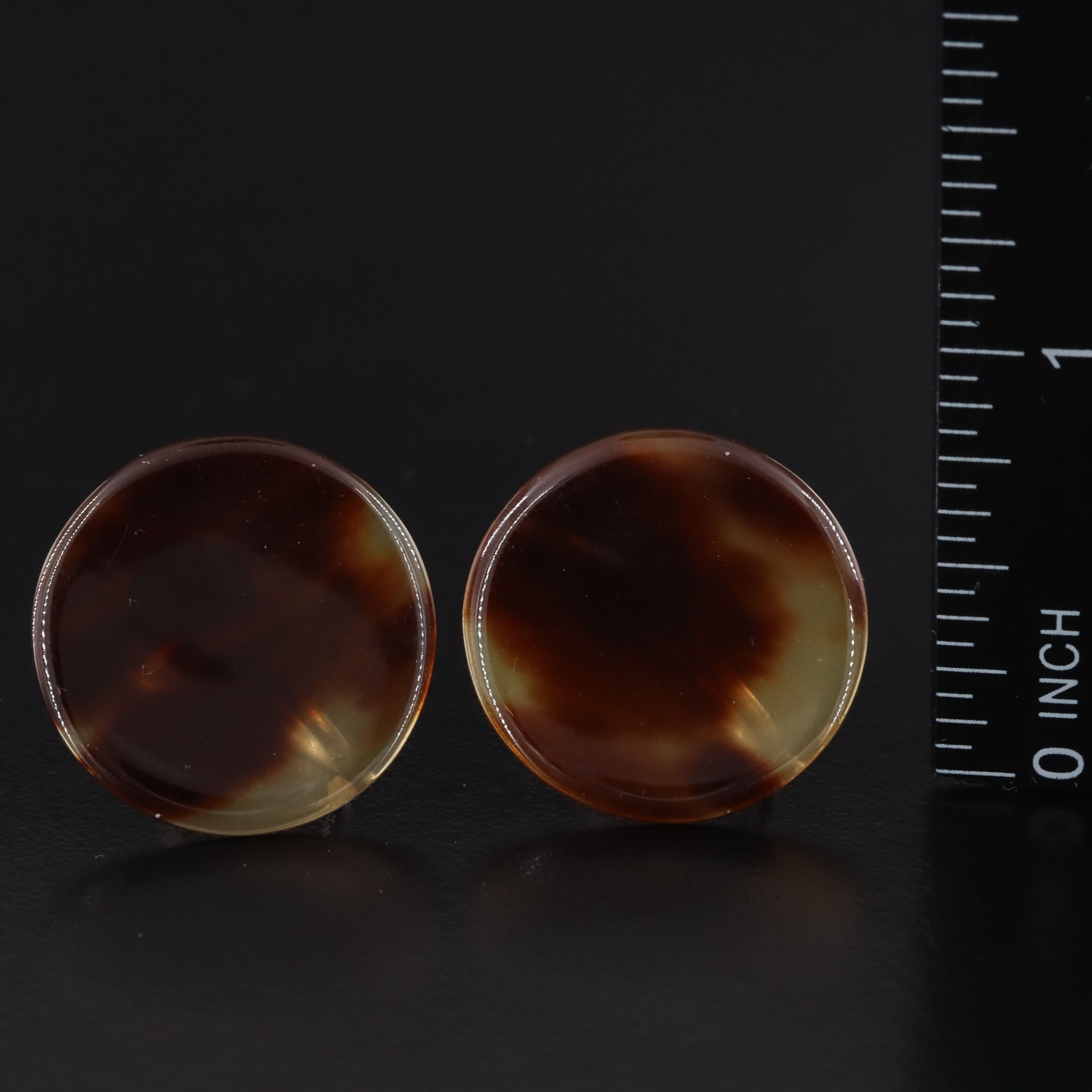 Vintage Sterling Tortoise Shell Earrings