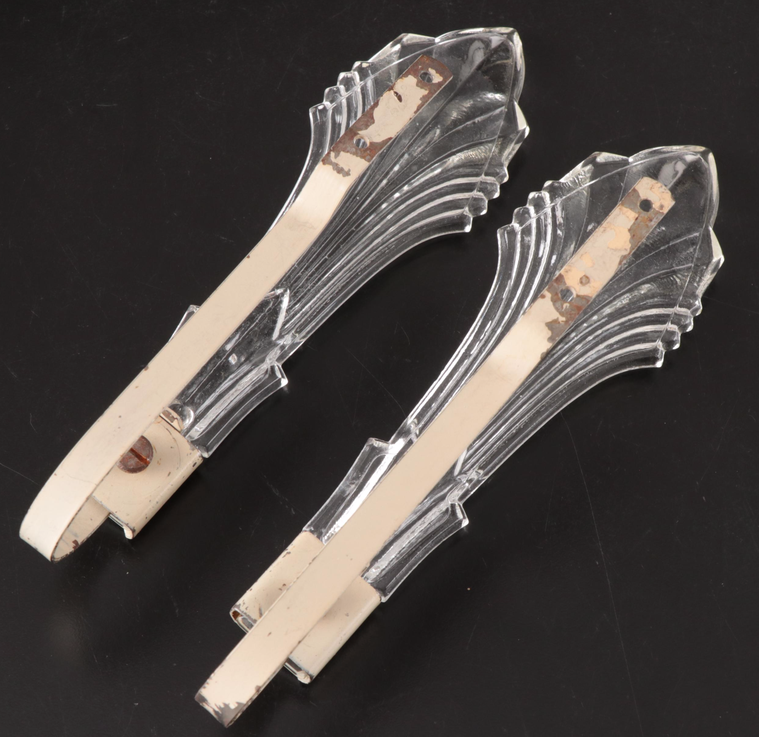 Metal and Glass Doorknobs with Glass Curtain Tiebacks