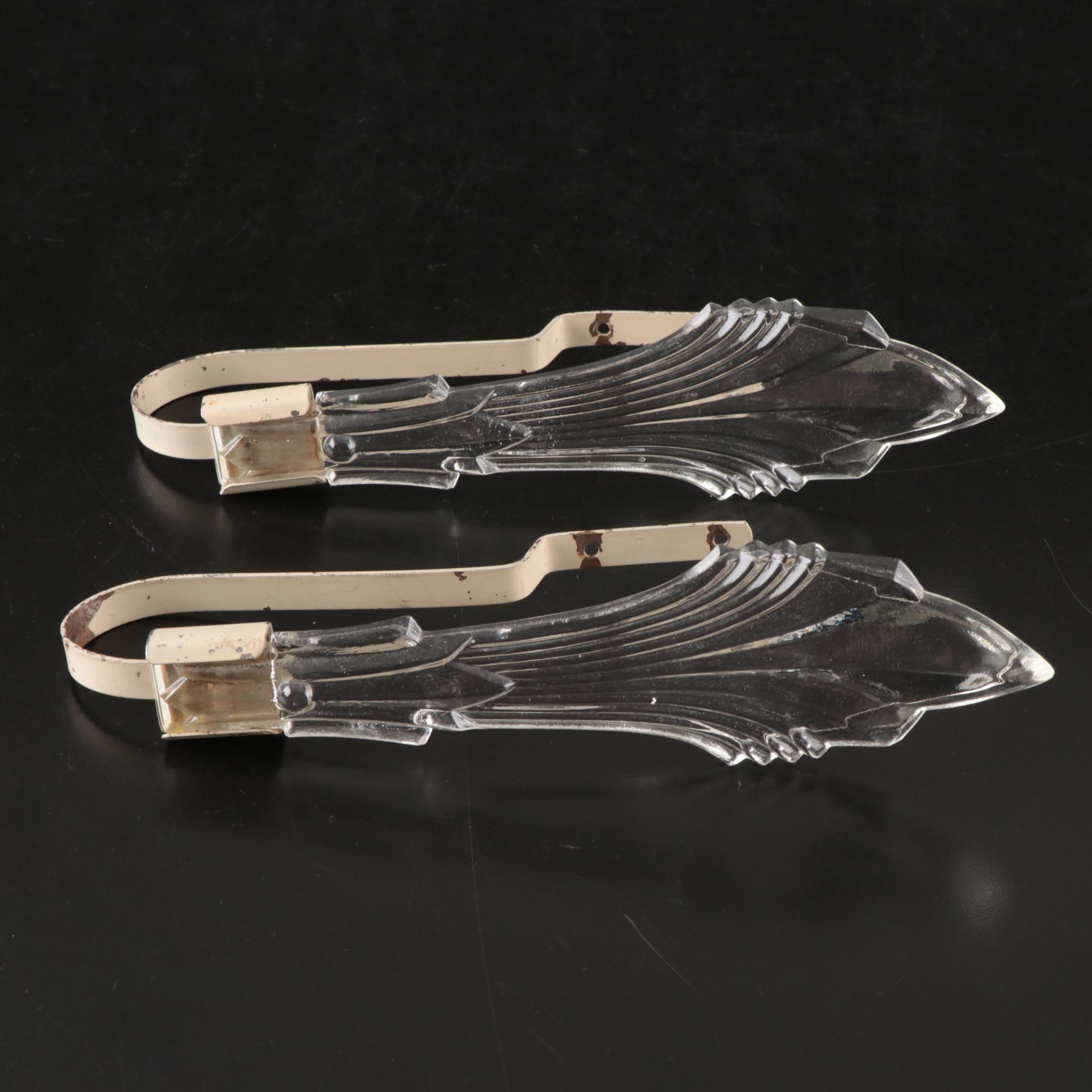 Metal and Glass Doorknobs with Glass Curtain Tiebacks