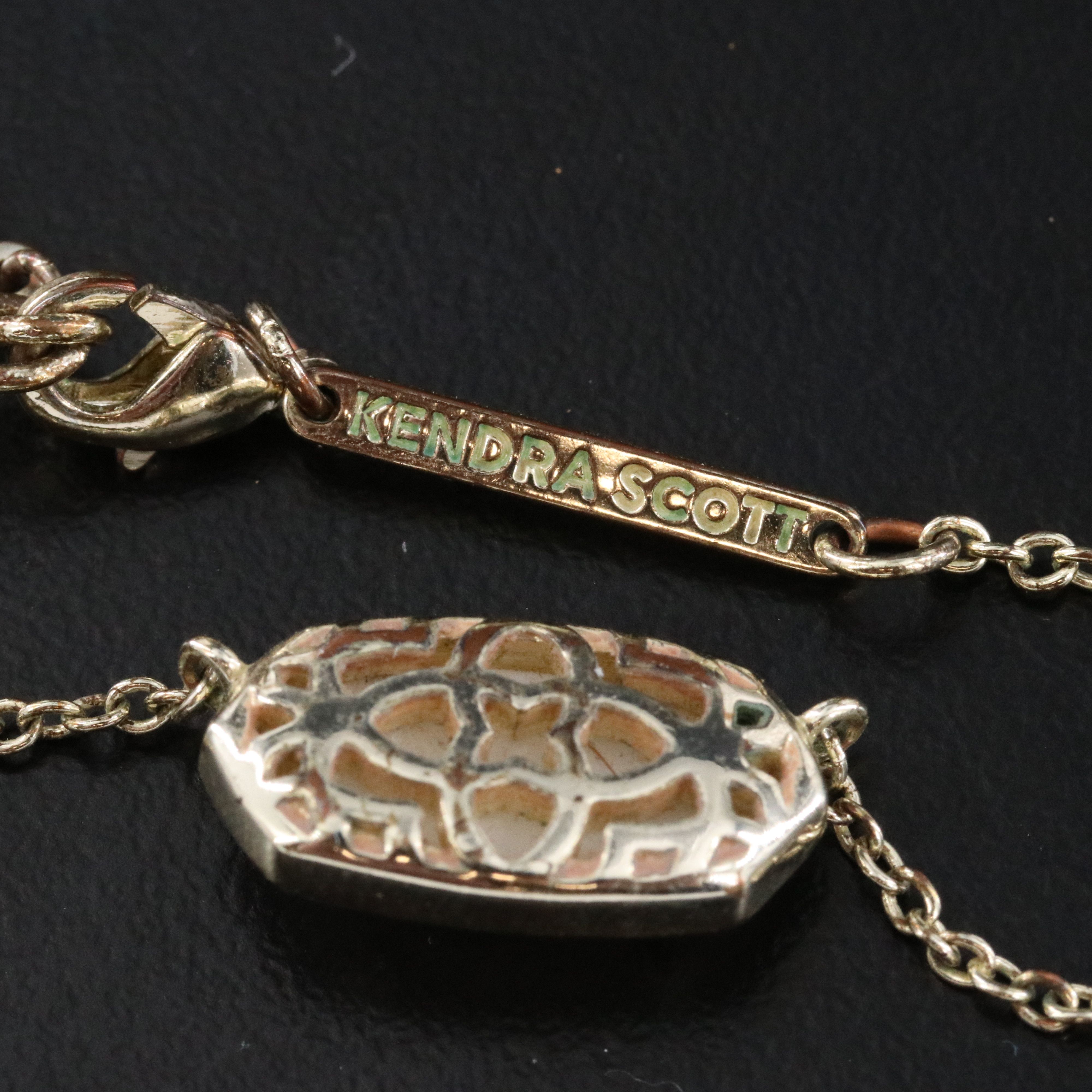 Kendra Scott Pendant Earrings and Necklace with Mother-of-Pearl