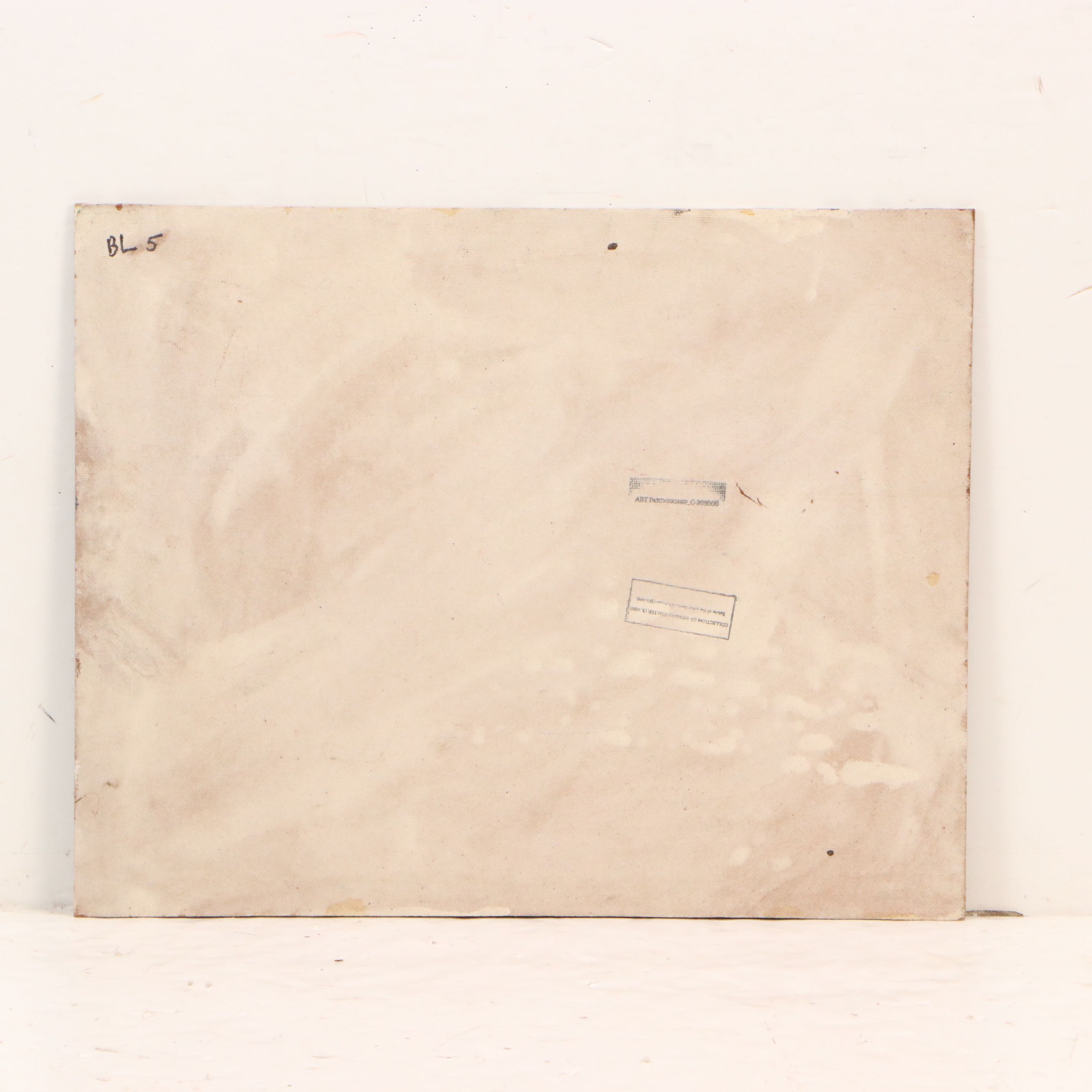 Bernard Lennon Oil Painting of Man and Boy Swimming, Mid to Late 20th Century