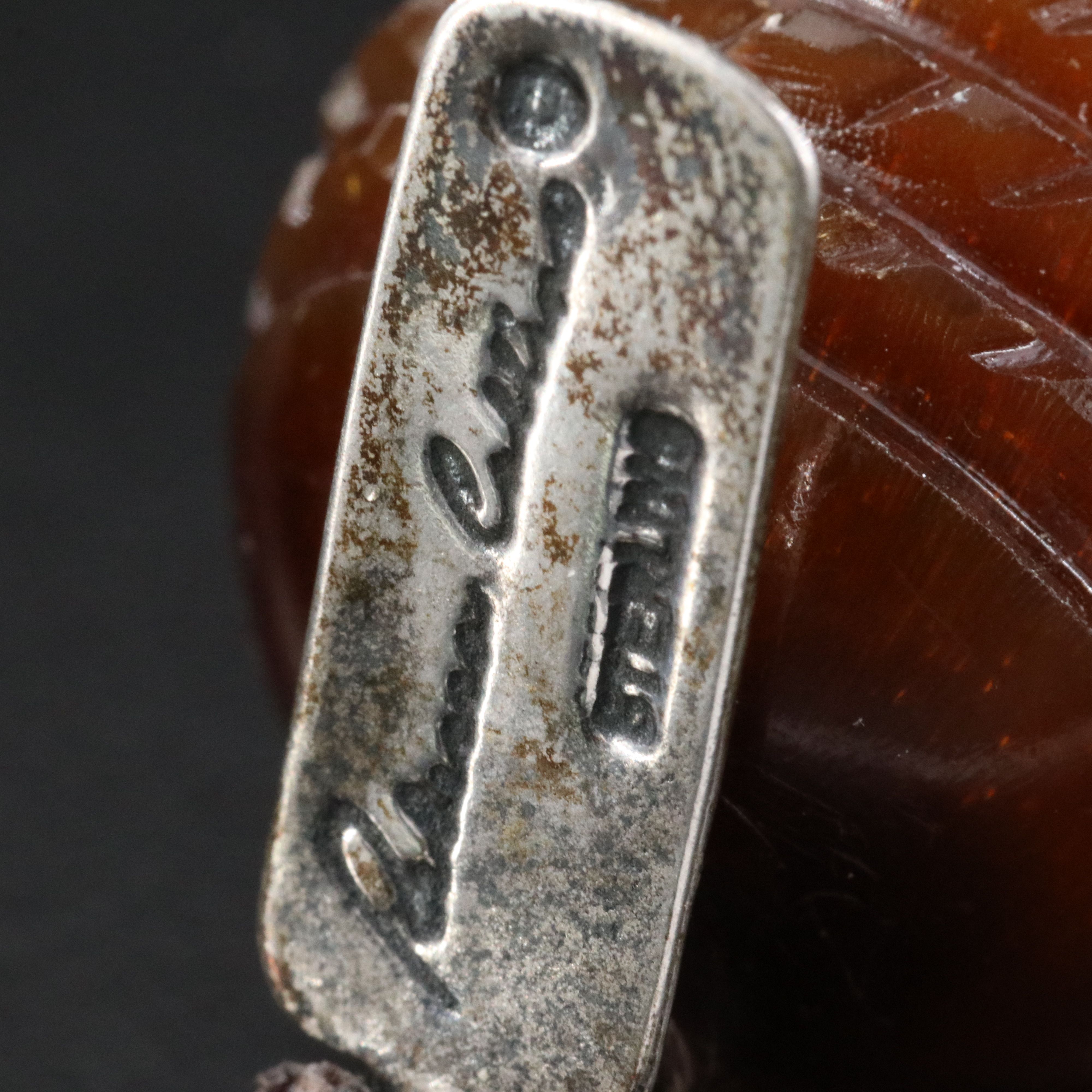 Rebecca Collins Carved Horn Bead Necklace with Sterling Clasp