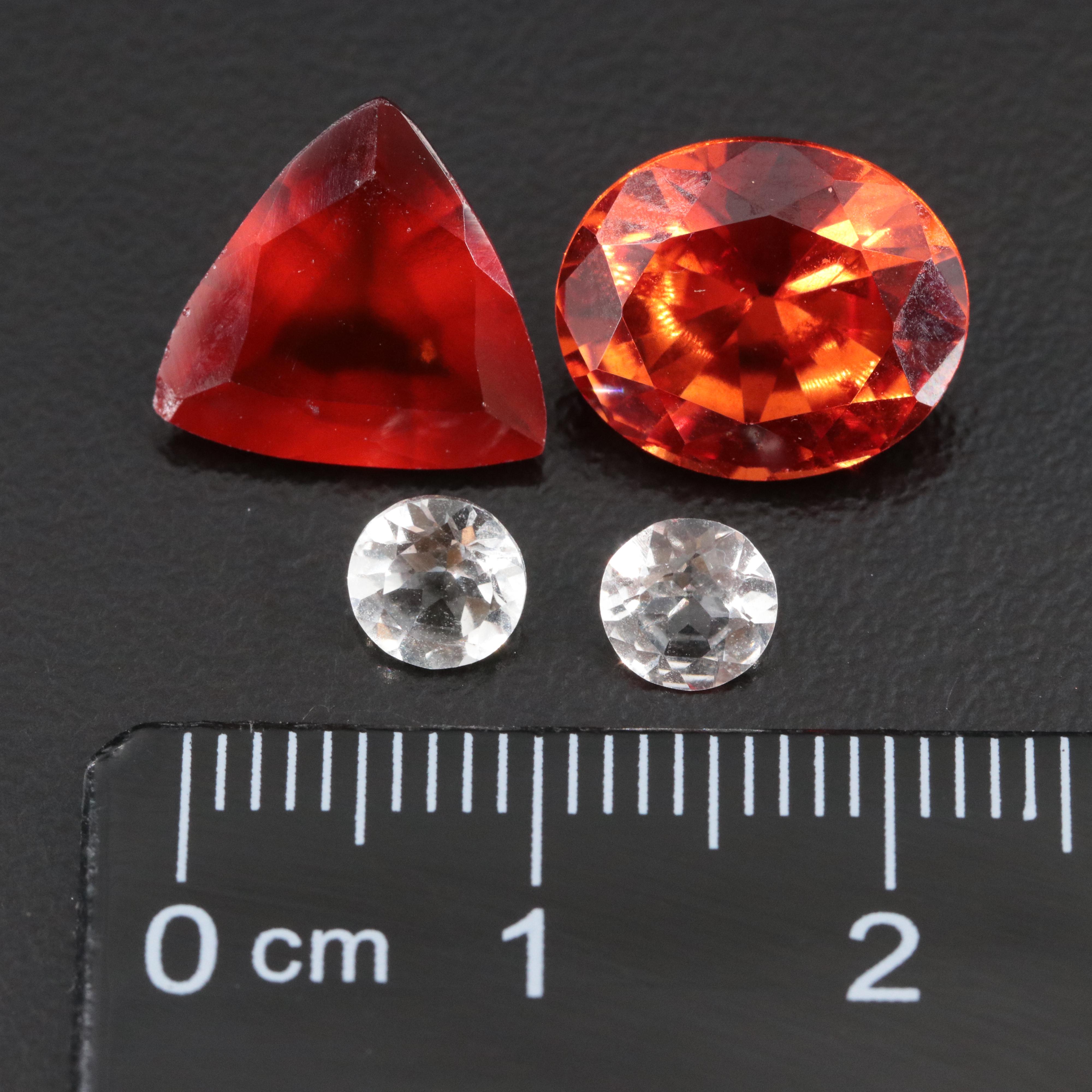 Loose 11.04 CTW Lab Grown Sapphire, Hessonite and Topaz Lot