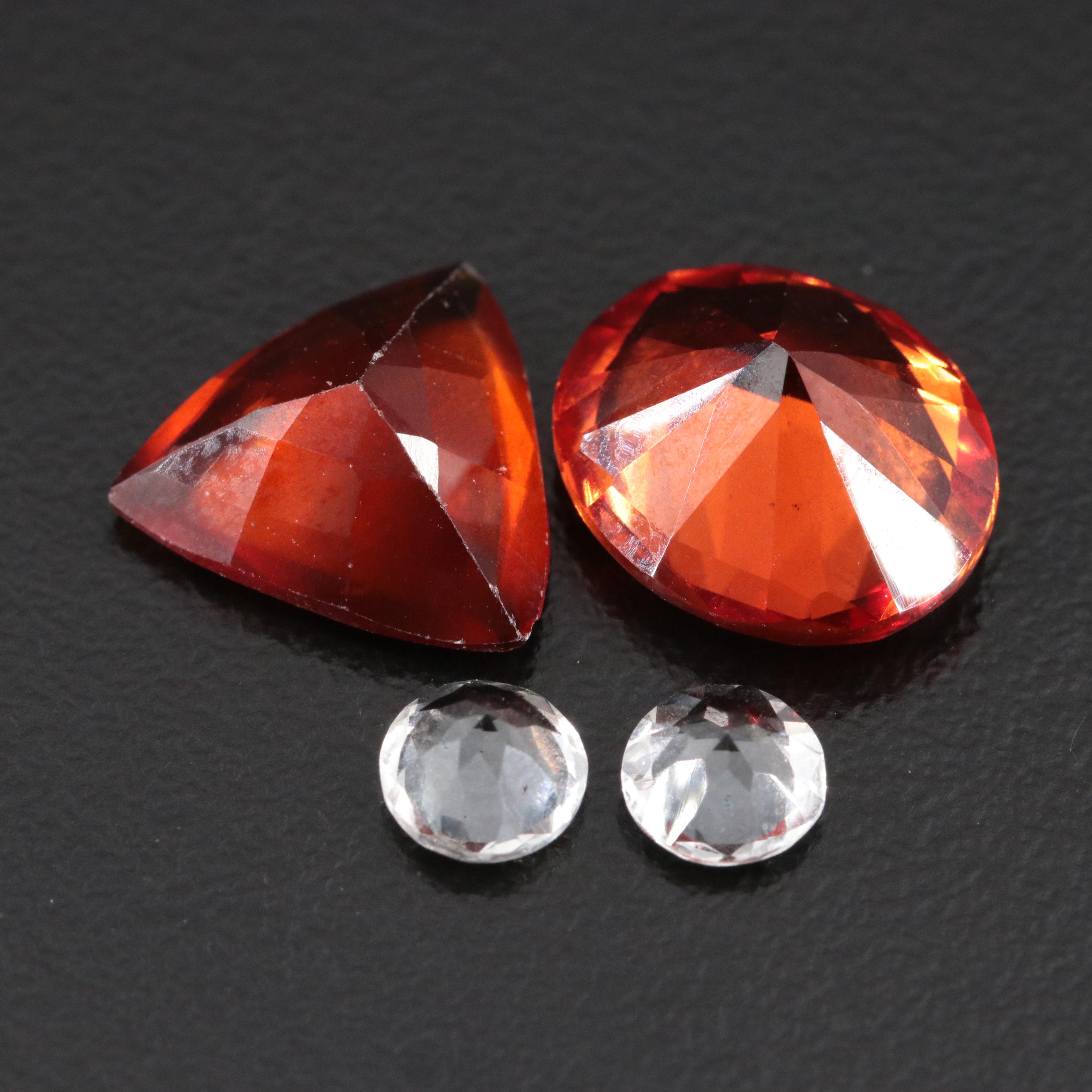 Loose 11.04 CTW Lab Grown Sapphire, Hessonite and Topaz Lot