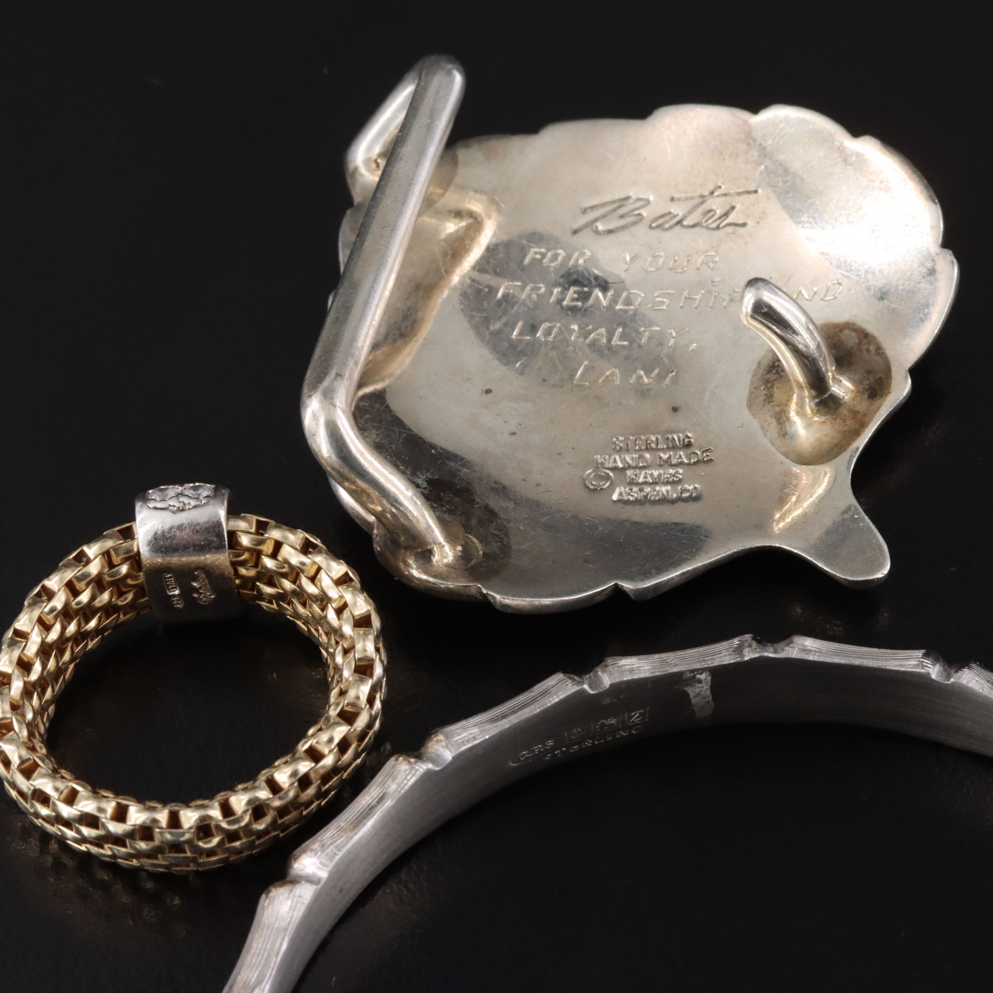 Jim Hayes Leaf Buckle Featured in Sterling CZ Jewelry Collection