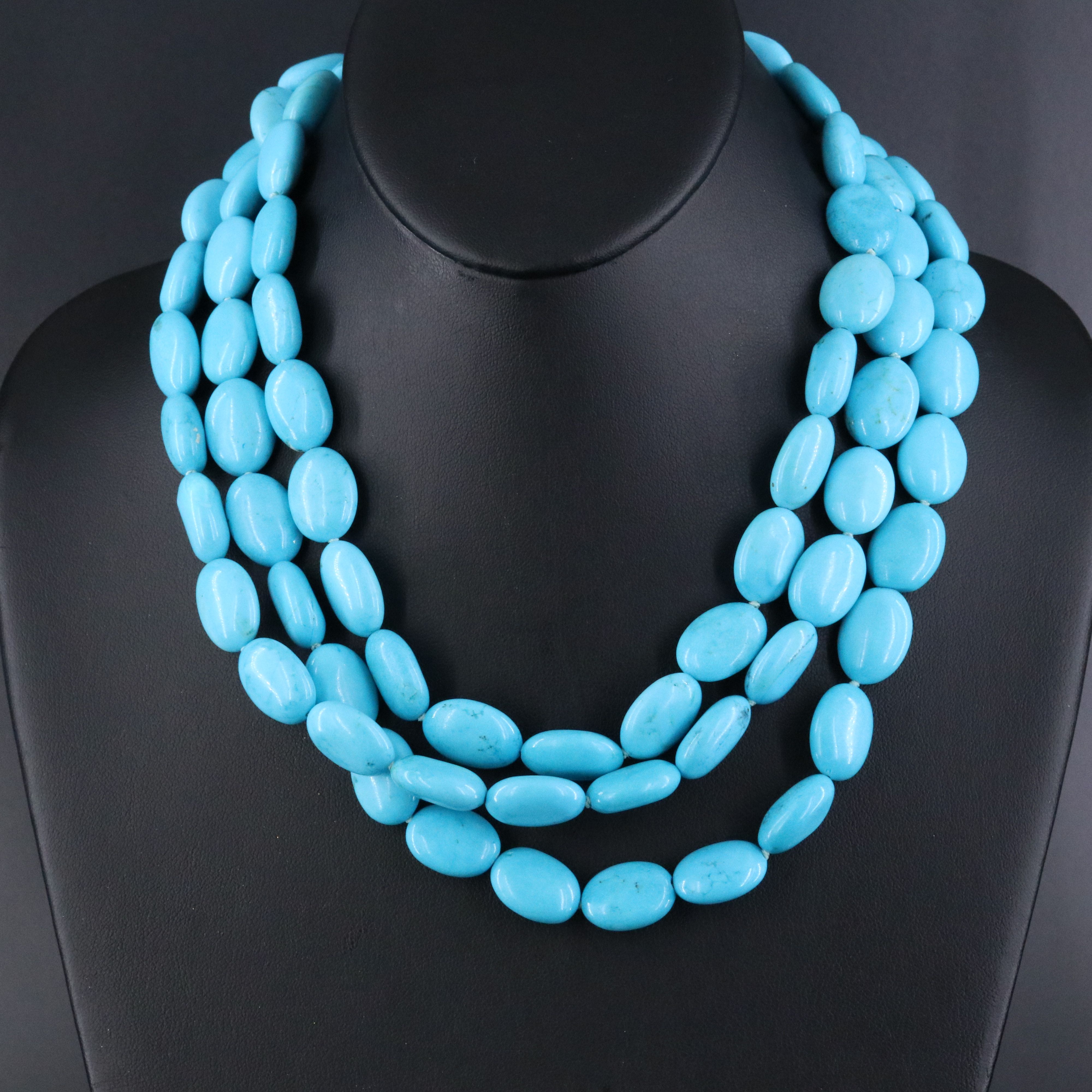 Rebecca Collins Magnesite Necklace with Sterling Clasp