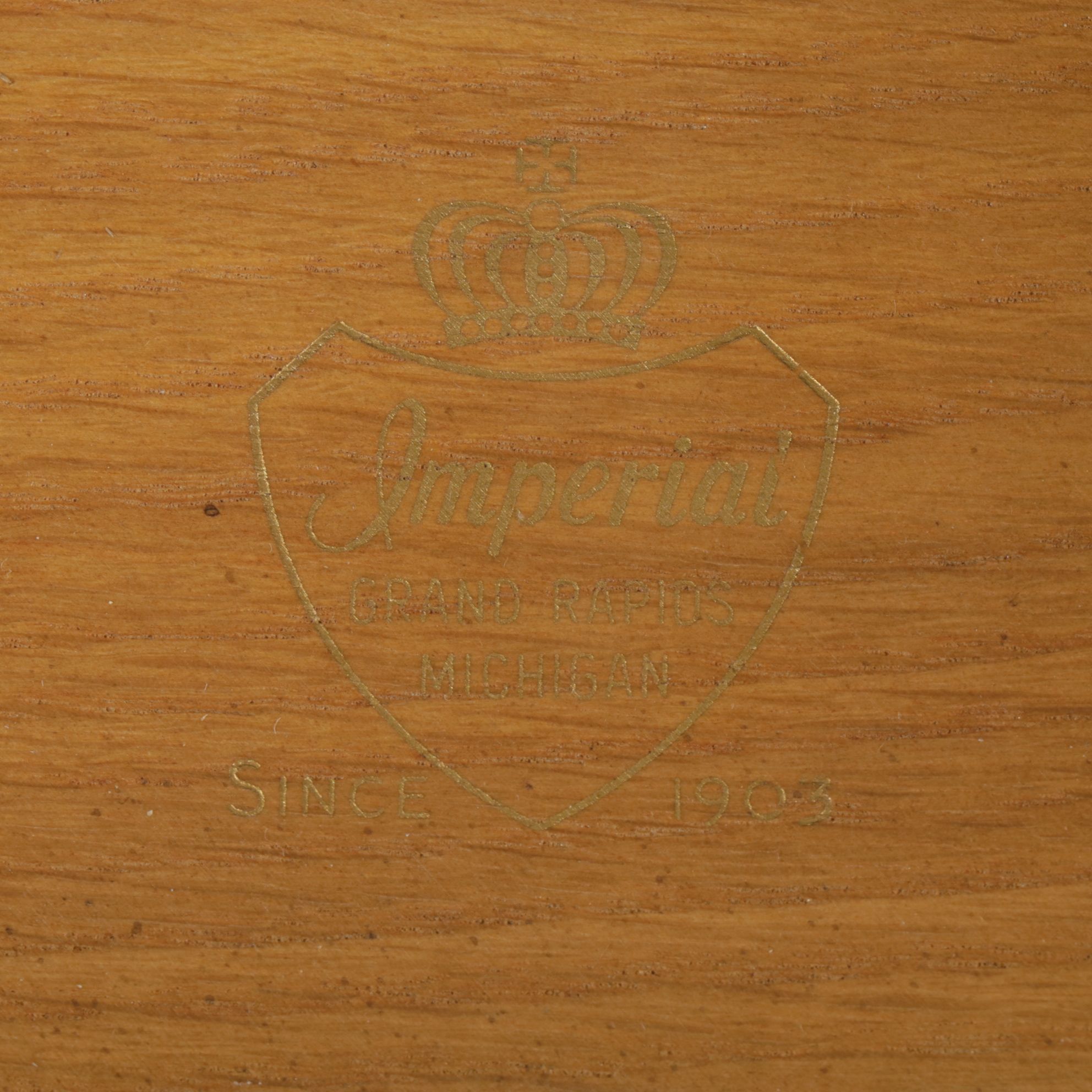 Imperial Furniture Cherry Drop-Leaf Tea Cart with Glass Slide-Out Tray