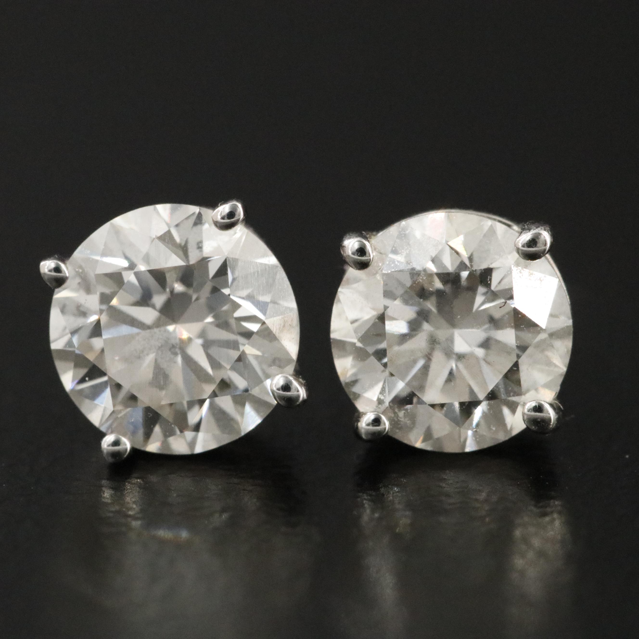 Platinum 1.60 CTW Lab Grown Diamond Stud Earrings
