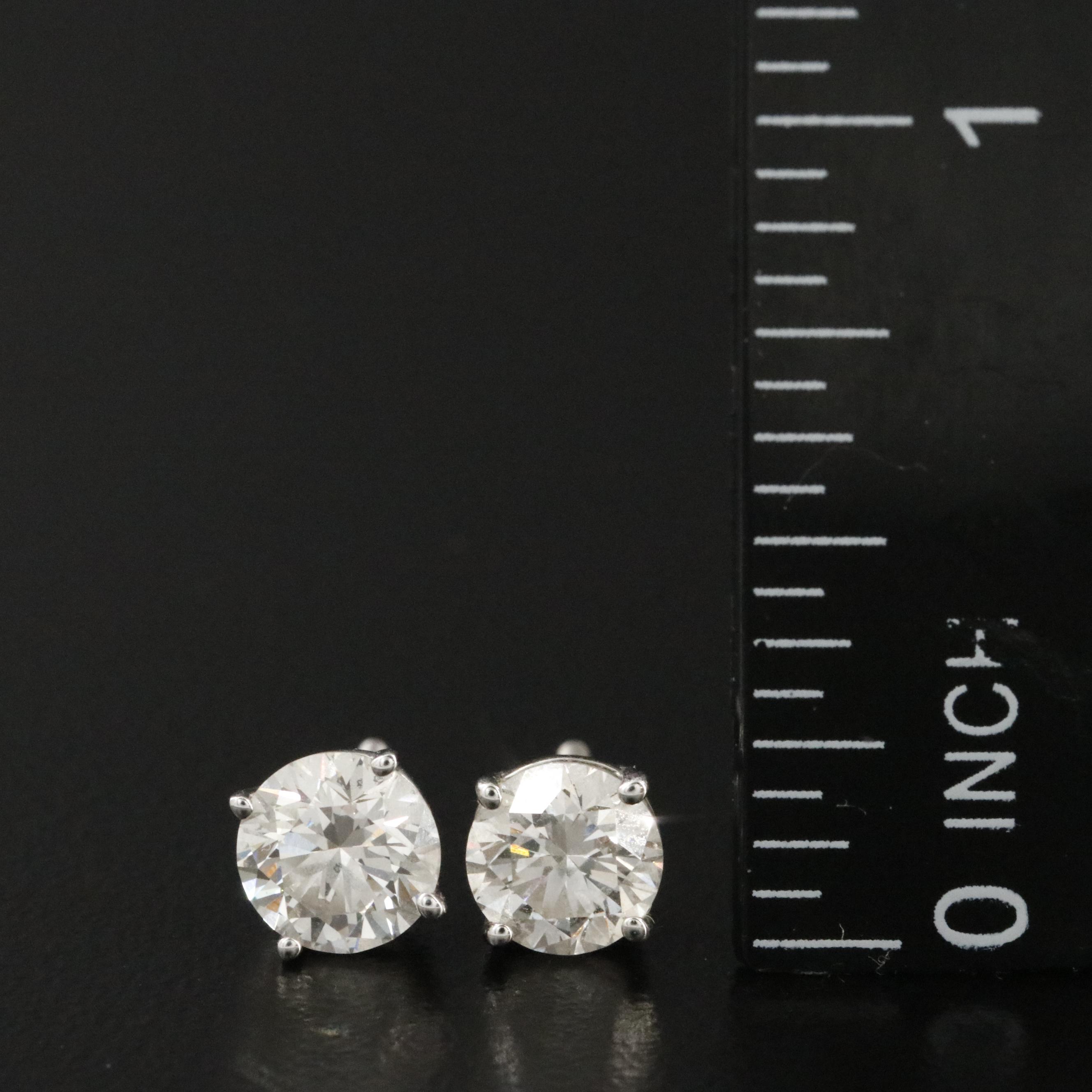 Platinum 1.60 CTW Lab Grown Diamond Stud Earrings