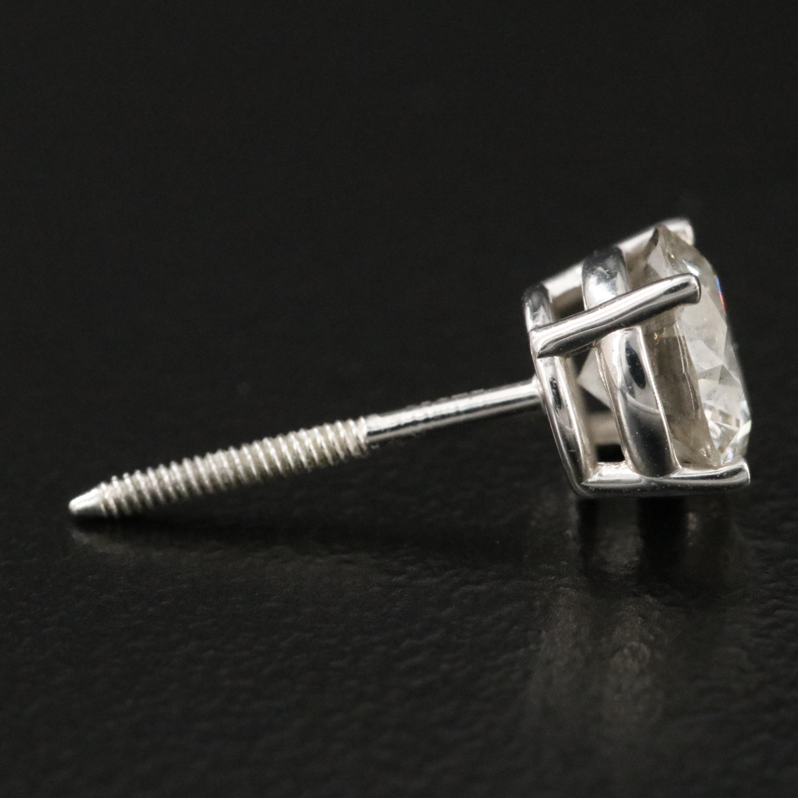 Platinum 1.60 CTW Lab Grown Diamond Stud Earrings