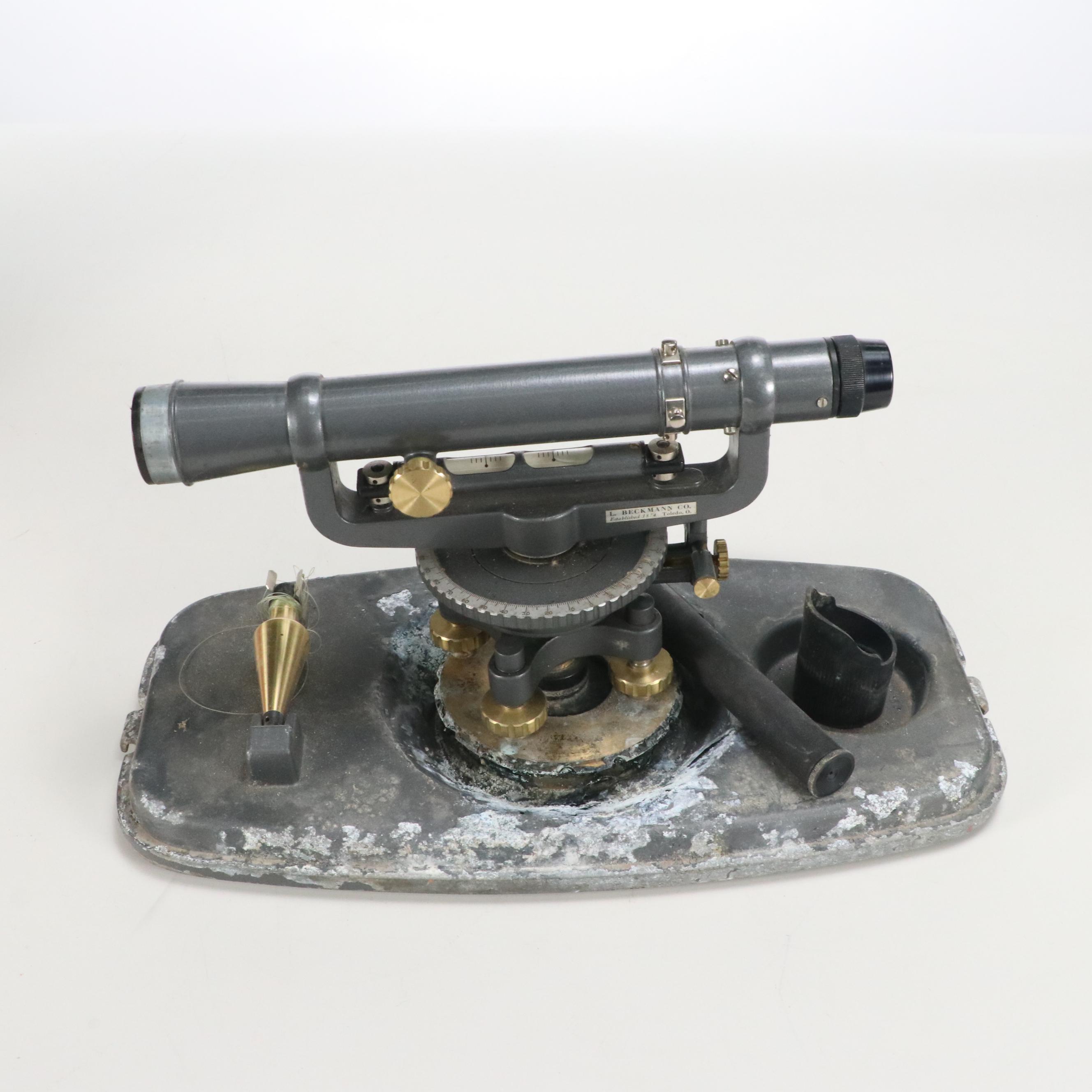 David White Instruments Transit Survey Level with Carrying Case, Mid-20th C.