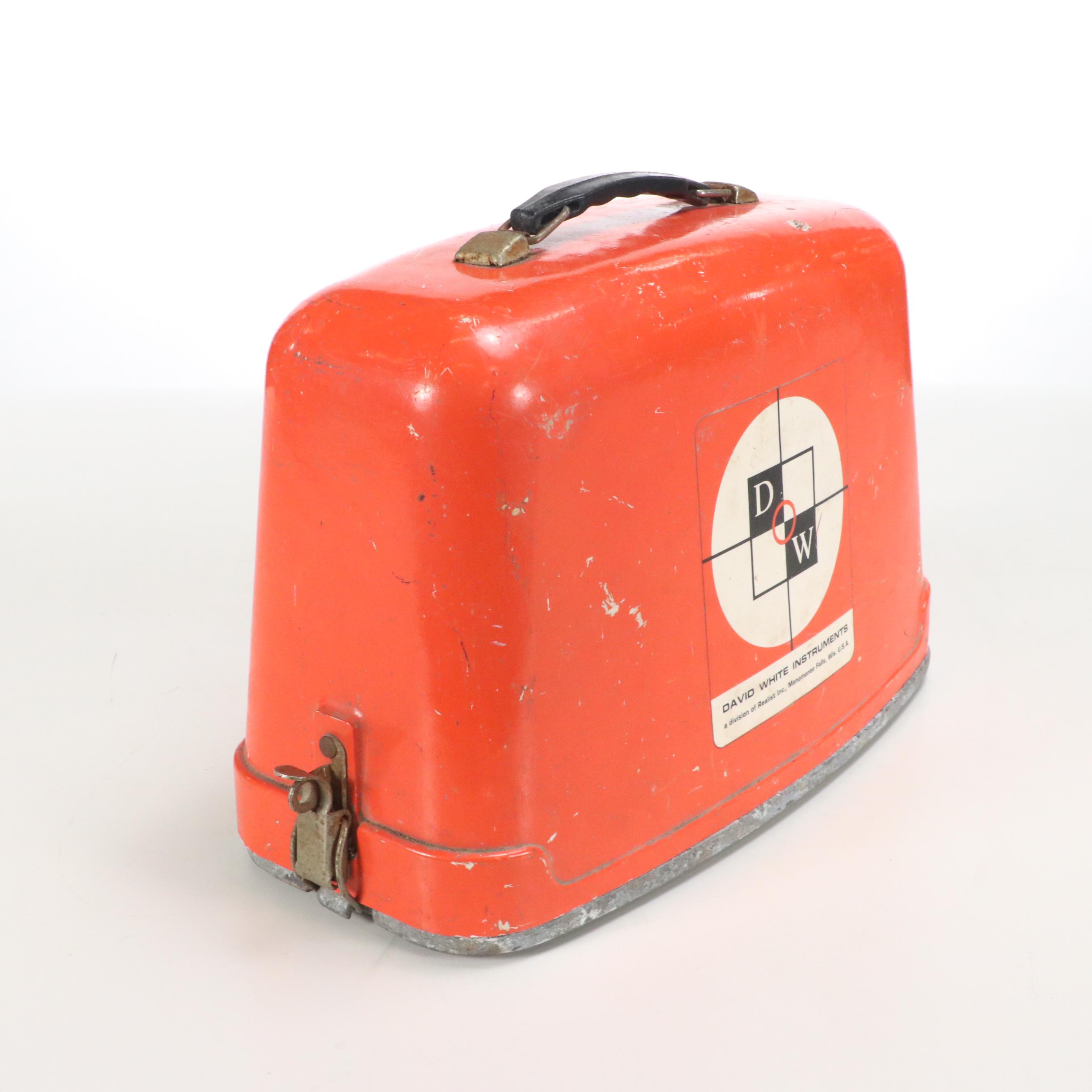 David White Instruments Transit Survey Level with Carrying Case, Mid-20th C.