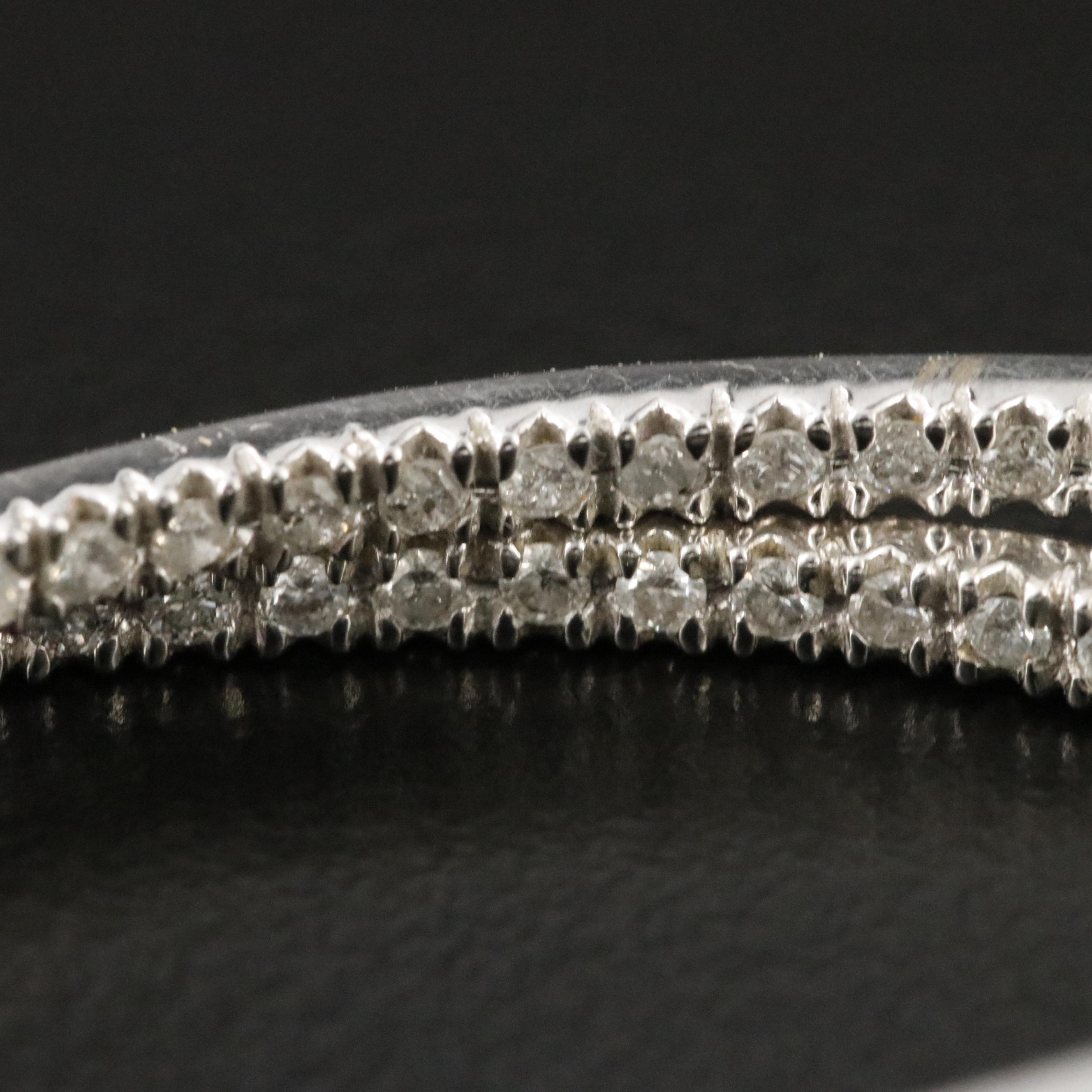 14K 1.00 CTW Diamond Inside-Out Hoop Earrings Featuring Fancy Black