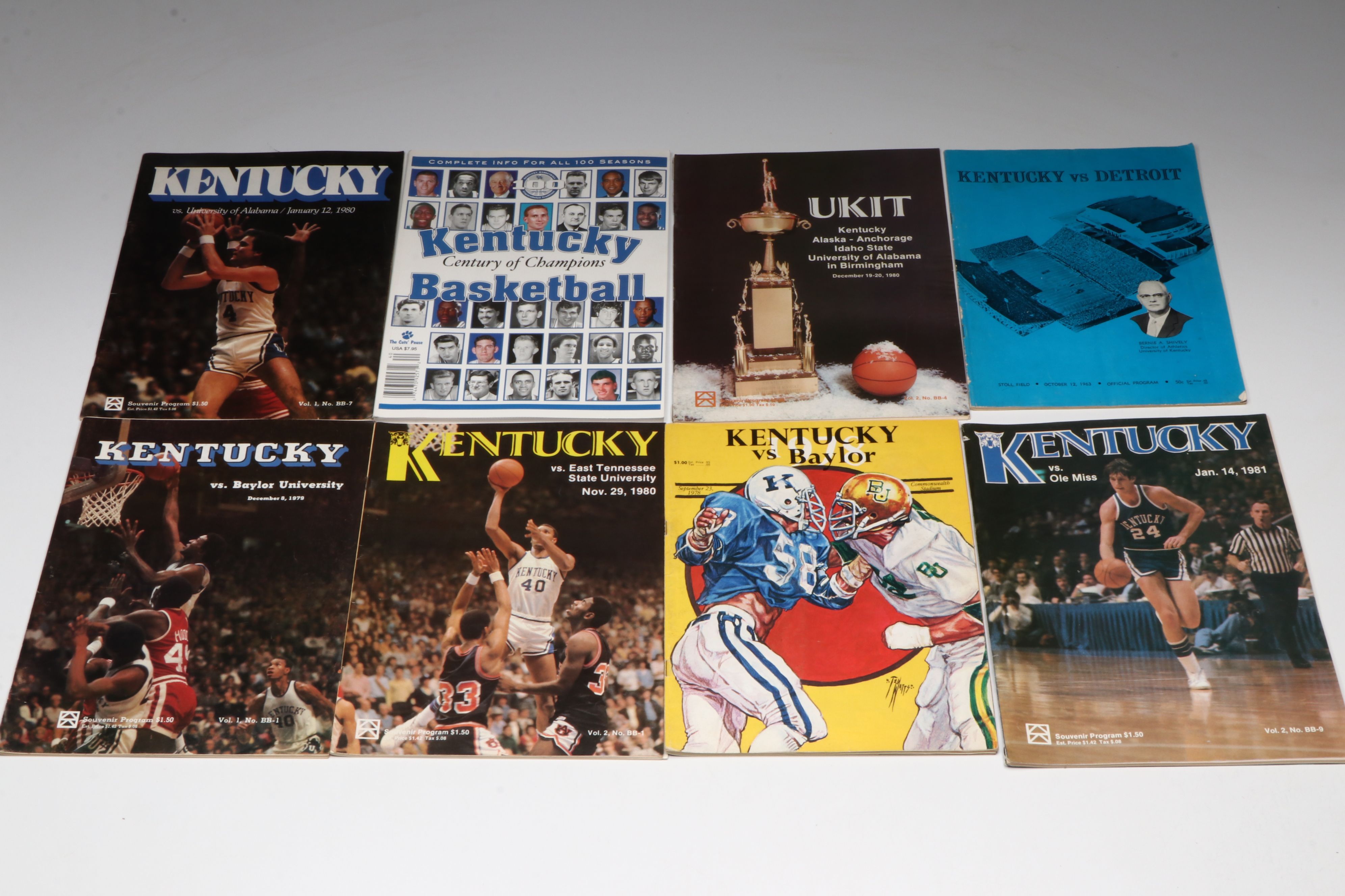 Vintage University of Kentucky Athletics Magazines, Football and More
