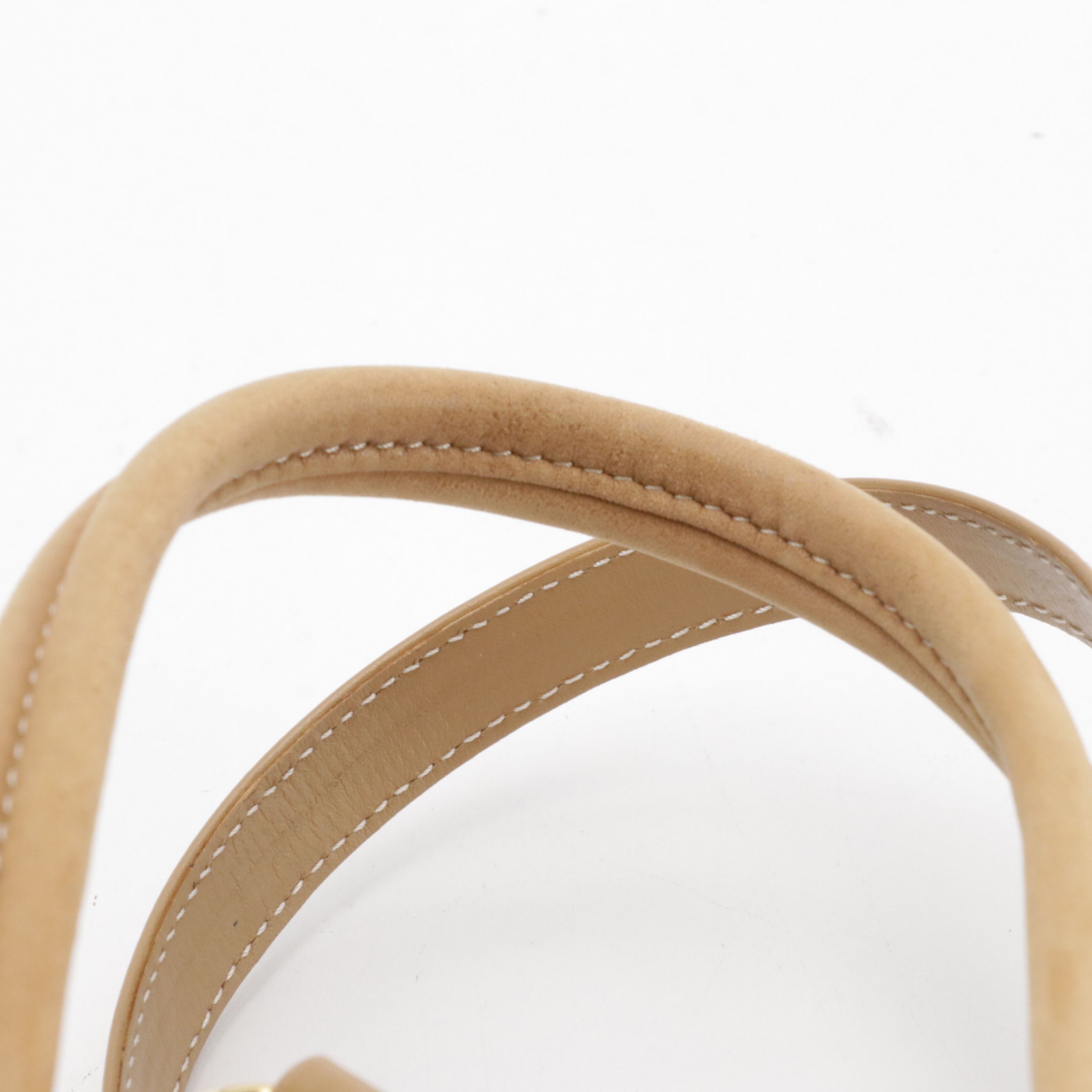 Loewe Mini Zip-Around Boston Bag in Beige Lambskin and Ostrich Leather