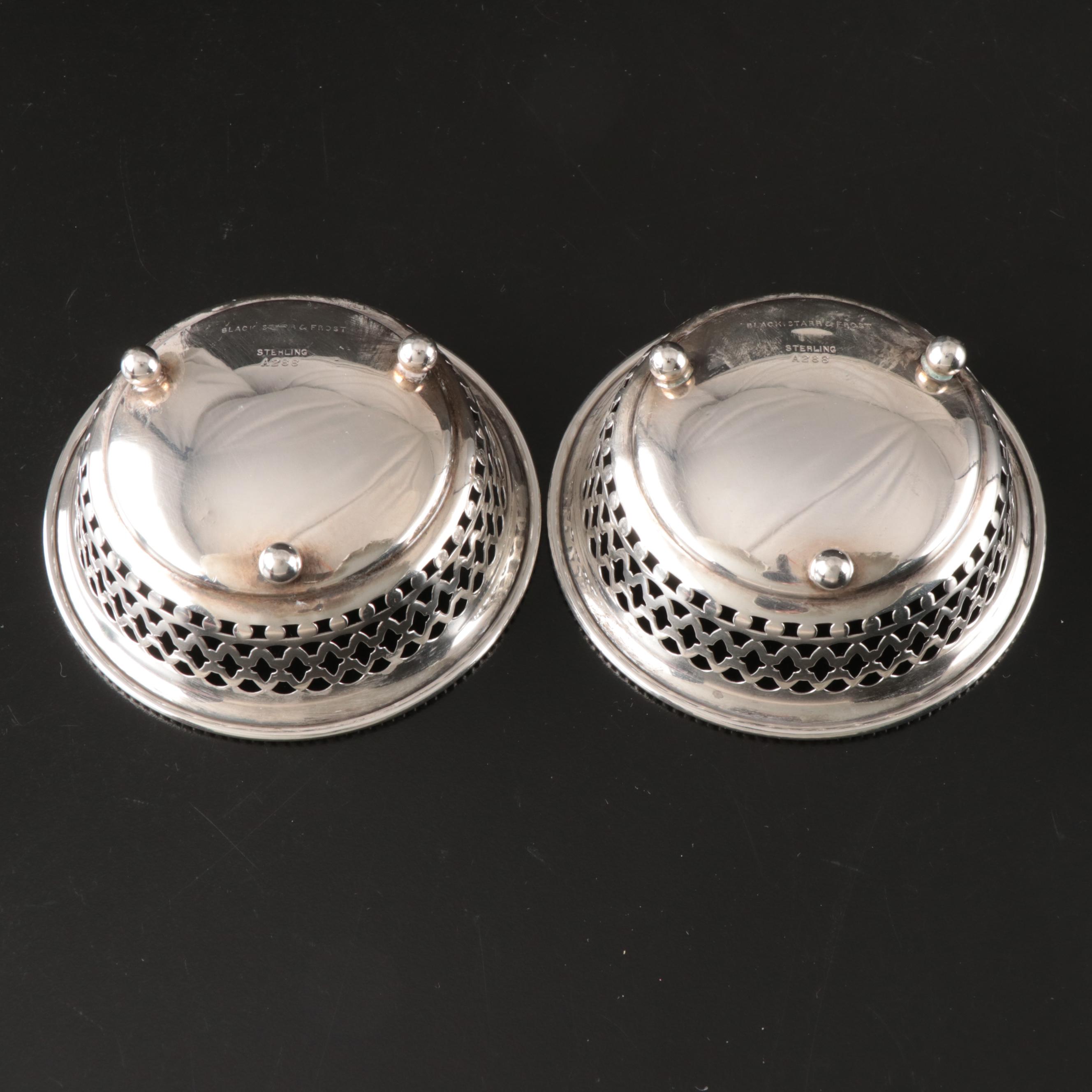 Gorham and Black, Starr & Frost Sterling Silver Pierced Nut Dishes