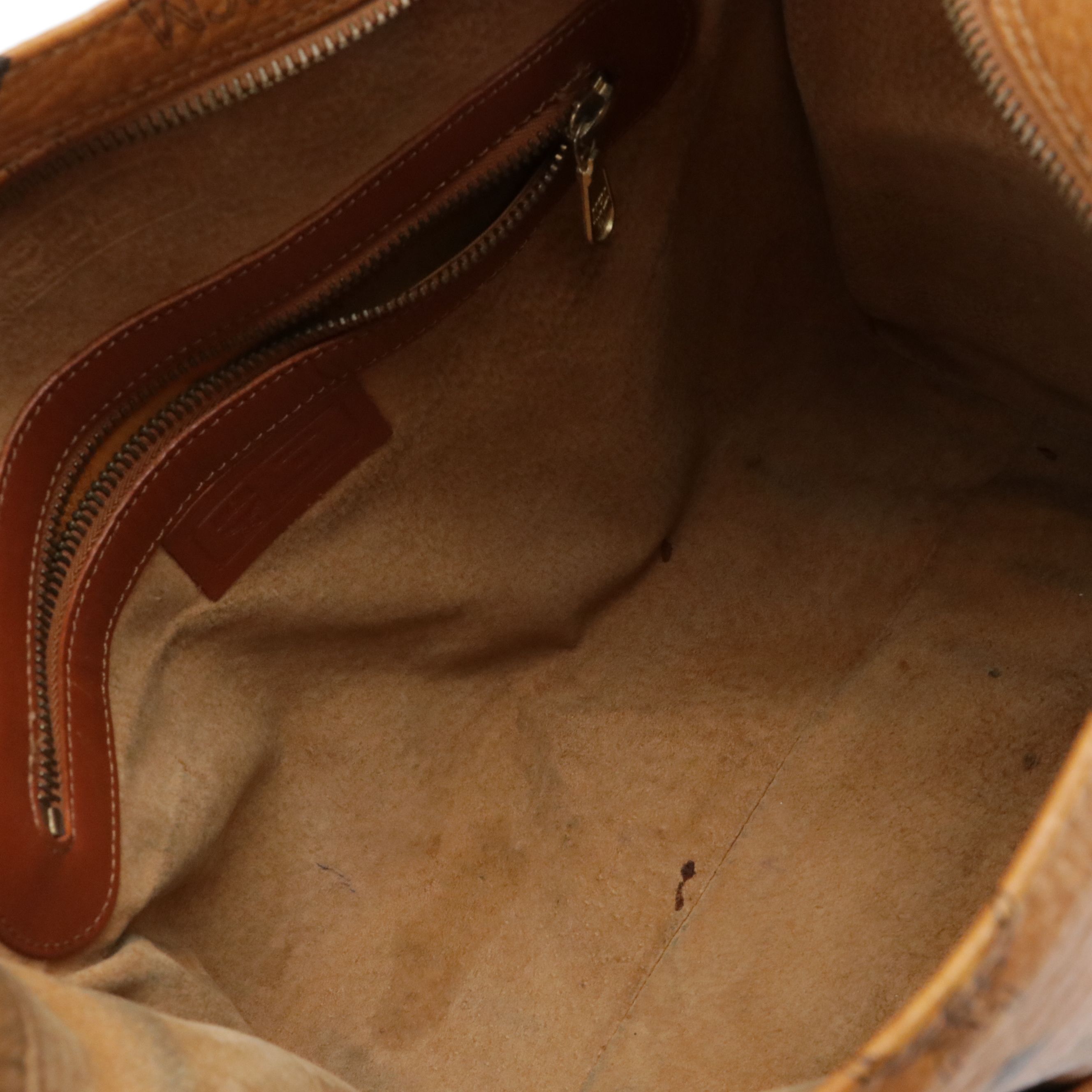 MCM Long Handle Shoulder Bag in Cognac Visetos Monogrammed Canvas