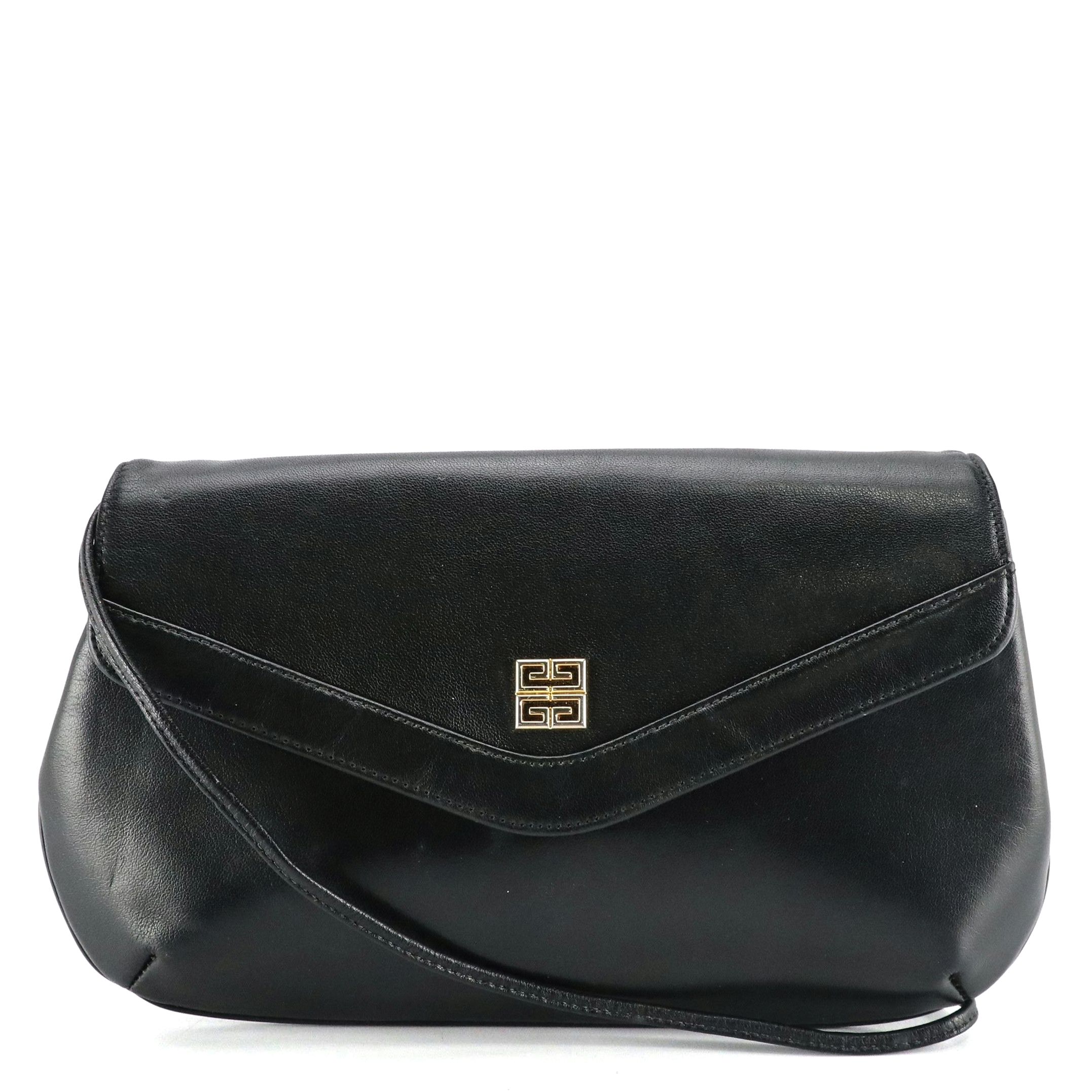 Givenchy 4G Logo Shoulder Bag in Black Leather