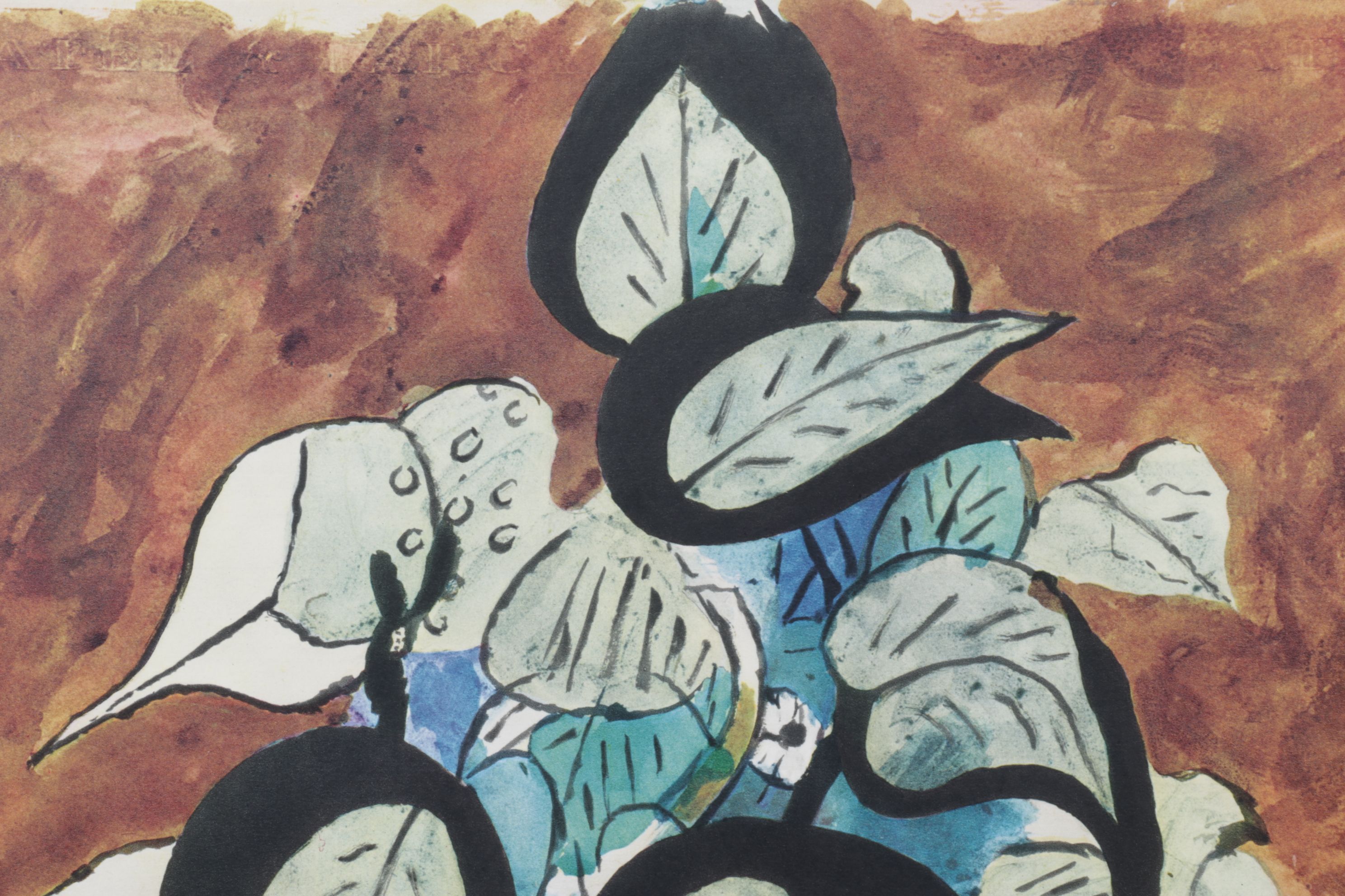 Rotogravure After Georges Braque "Feuillage en couleurs", 1955