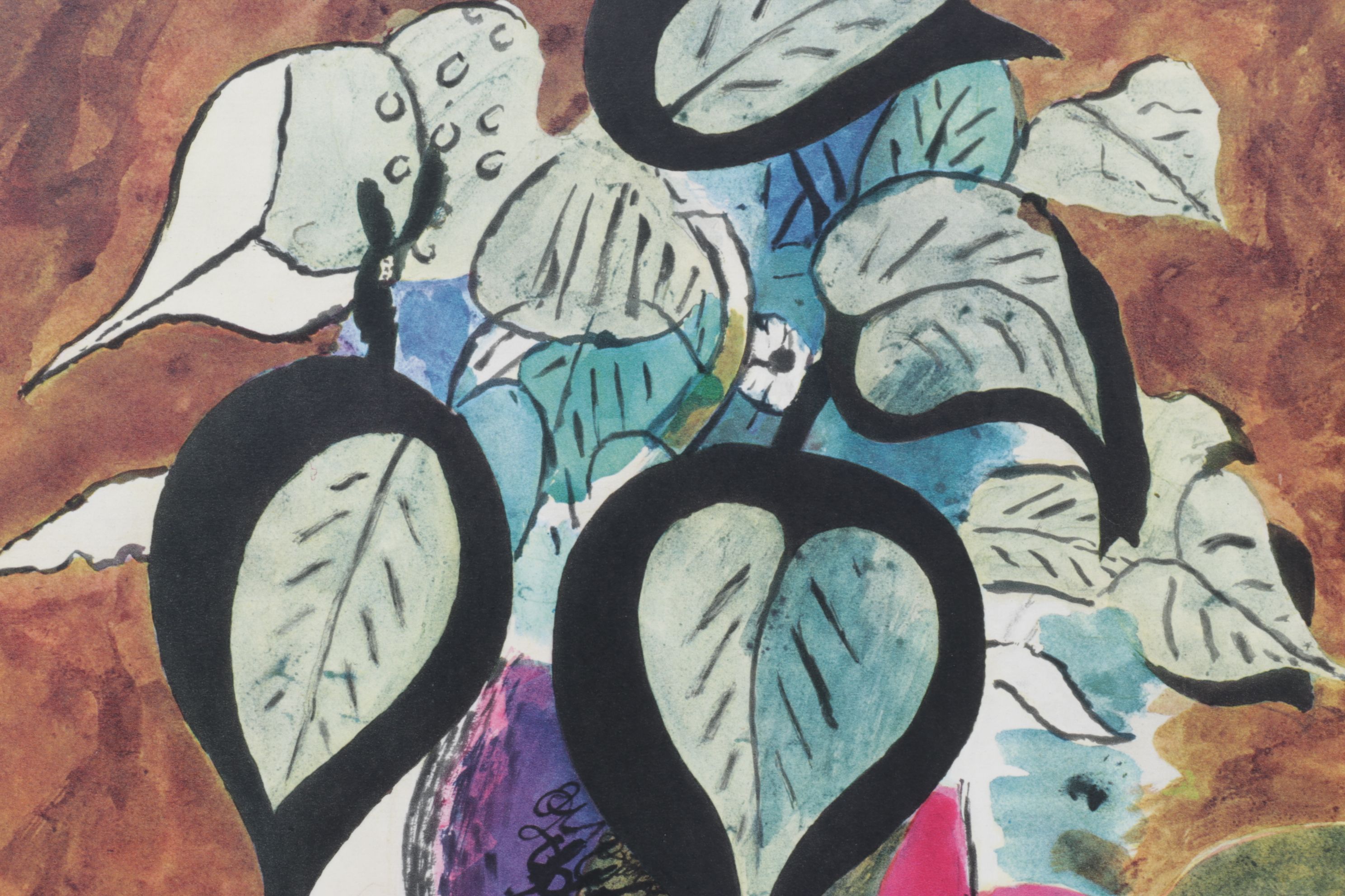 Rotogravure After Georges Braque "Feuillage en couleurs", 1955