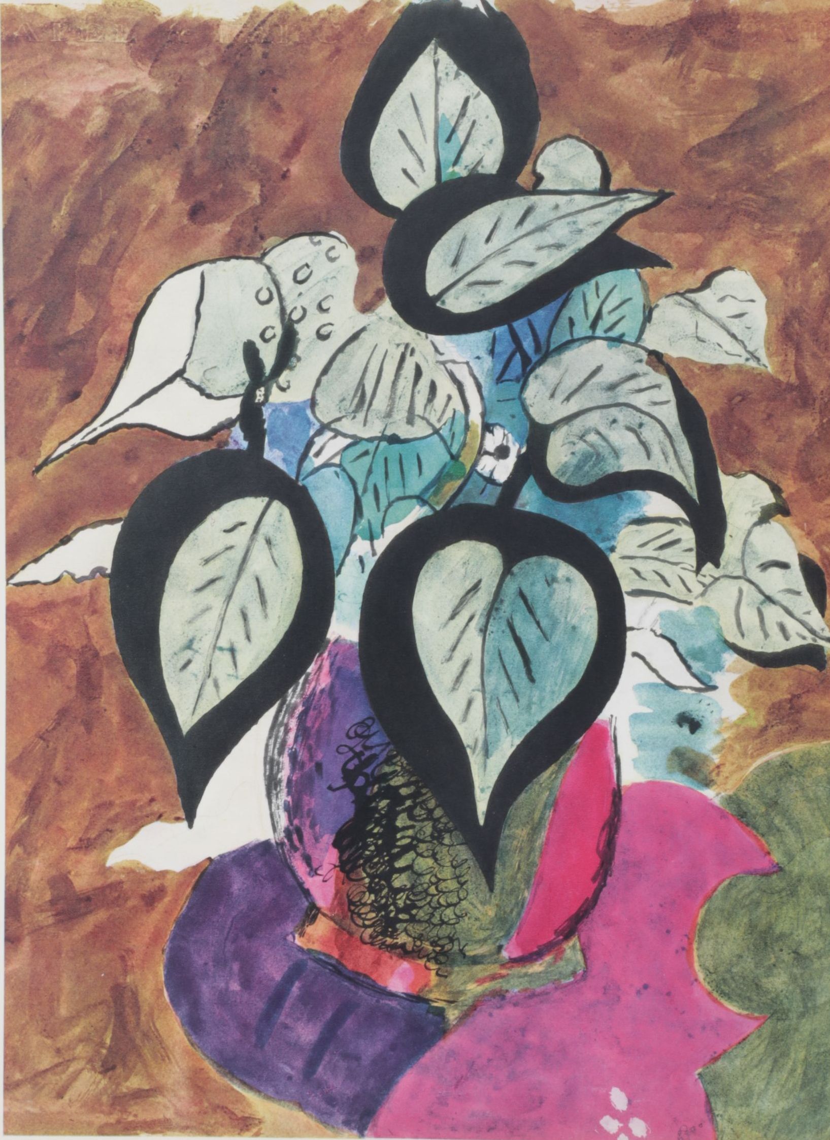 Rotogravure After Georges Braque "Feuillage en couleurs", 1955