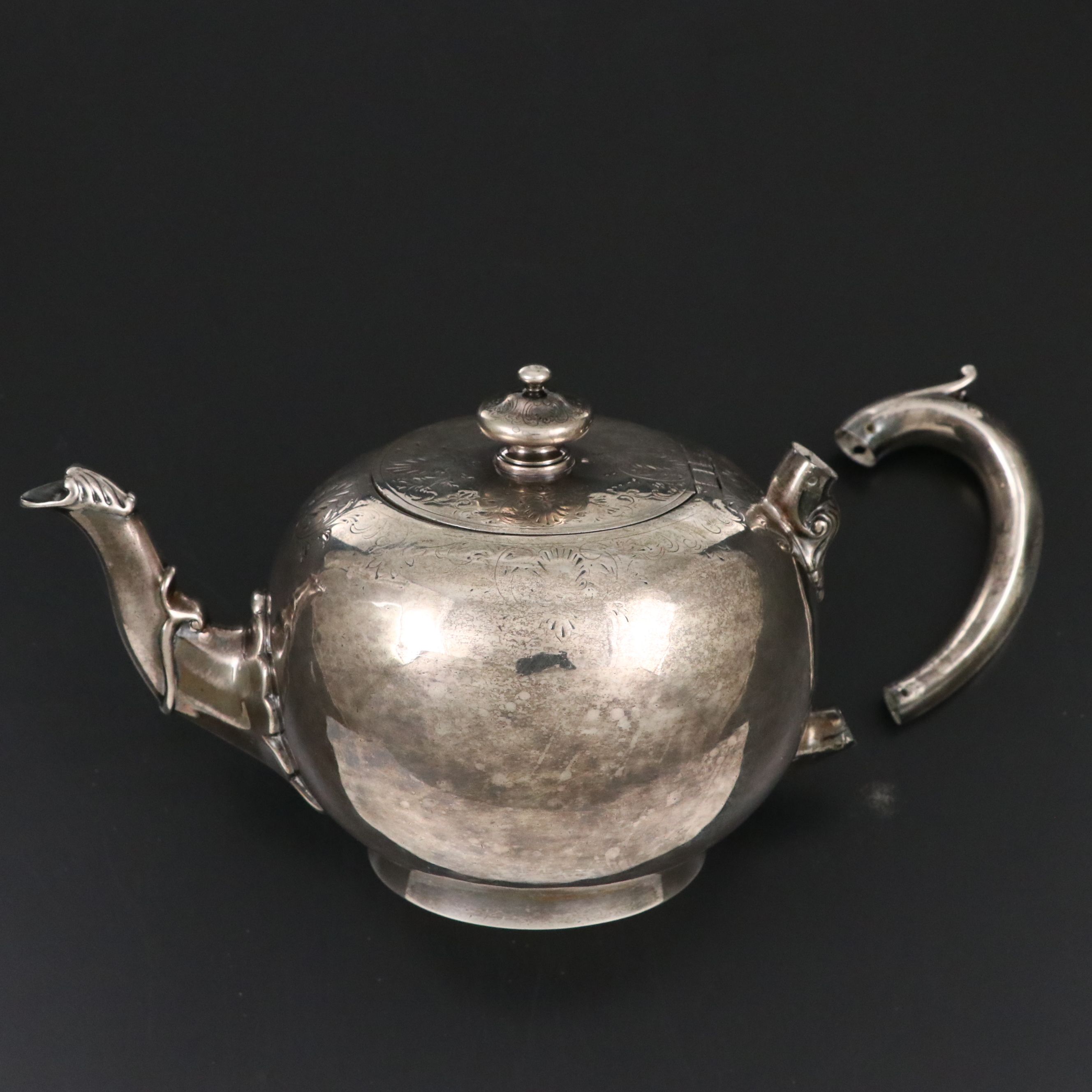 J. Wrangham & William Moulson Sterling Silver Teapot, 1837