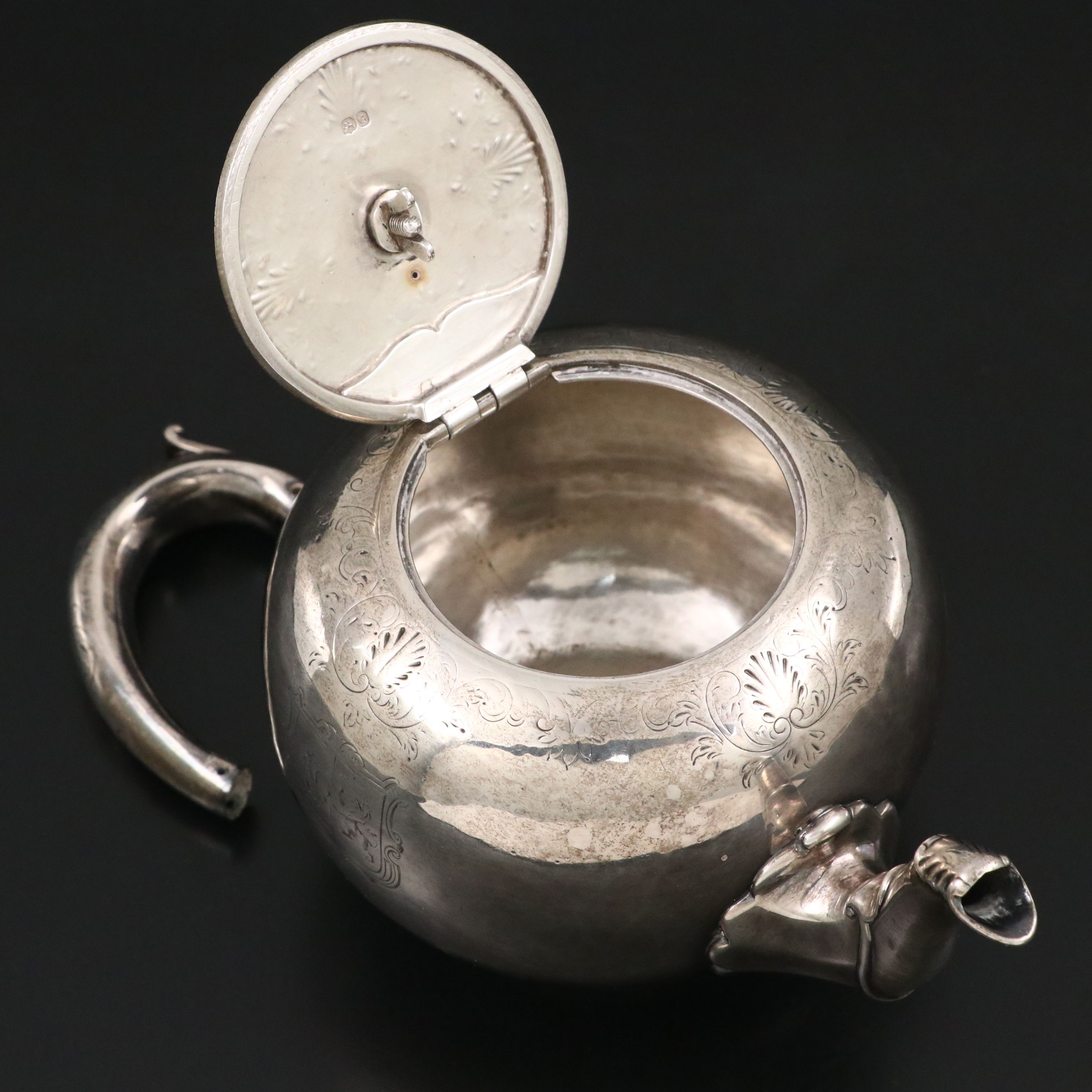J. Wrangham & William Moulson Sterling Silver Teapot, 1837