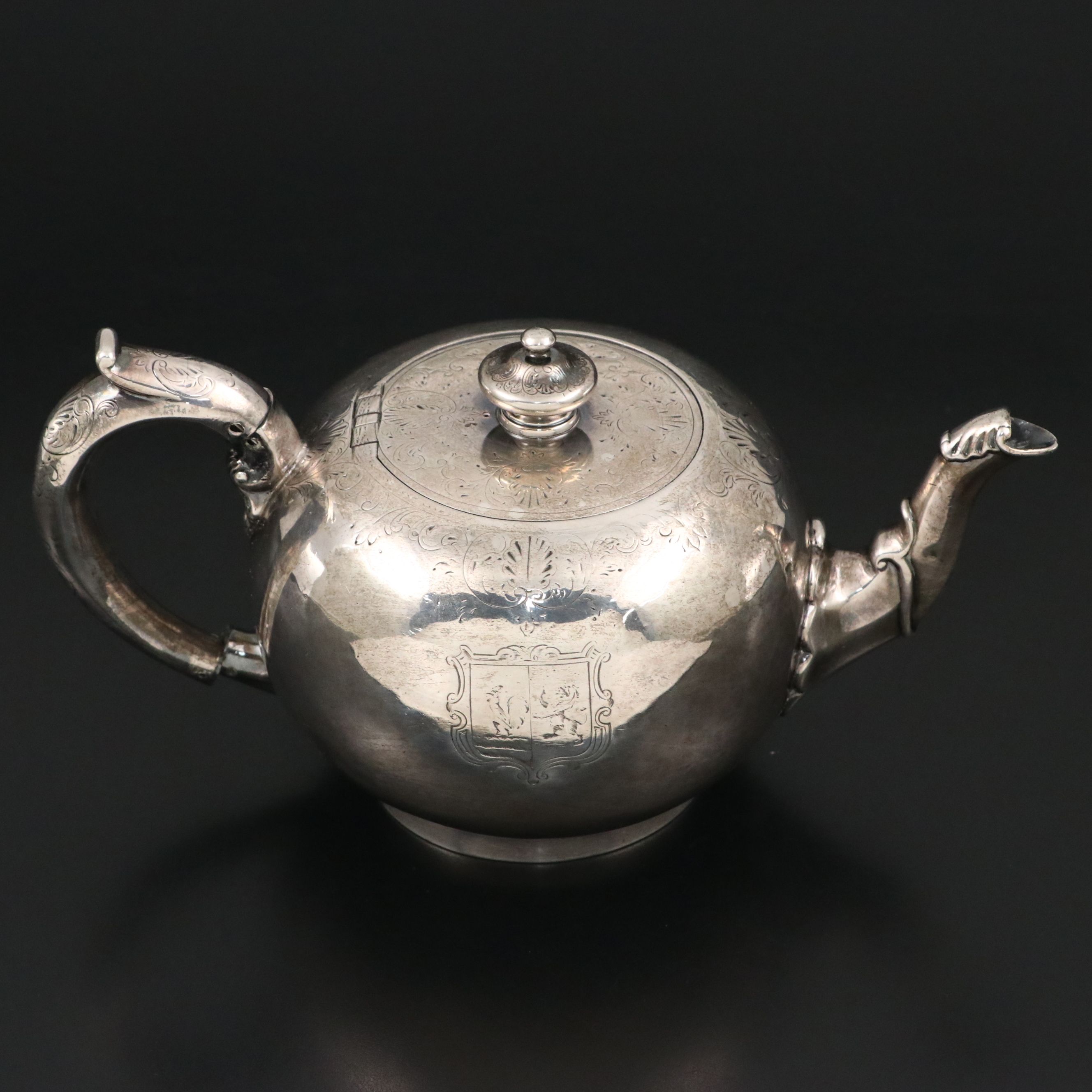 J. Wrangham & William Moulson Sterling Silver Teapot, 1837