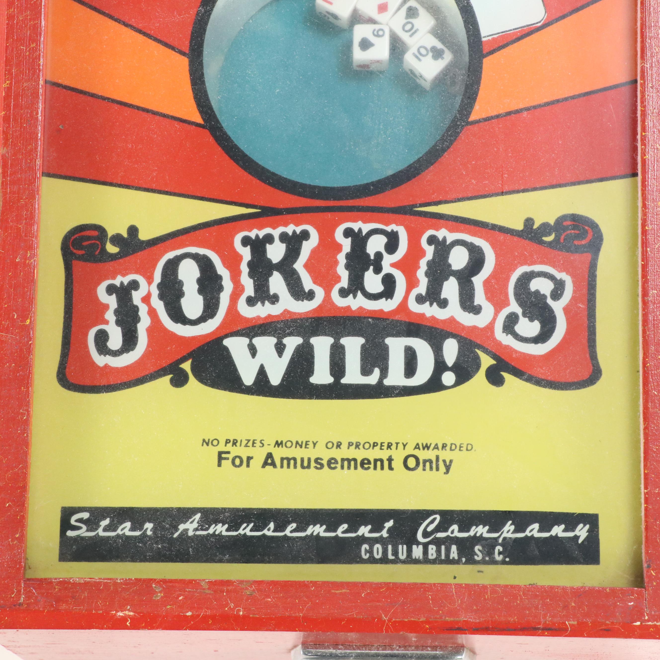 Vintage Star Amusement Company "Jokers Wild" Poker Dice Game