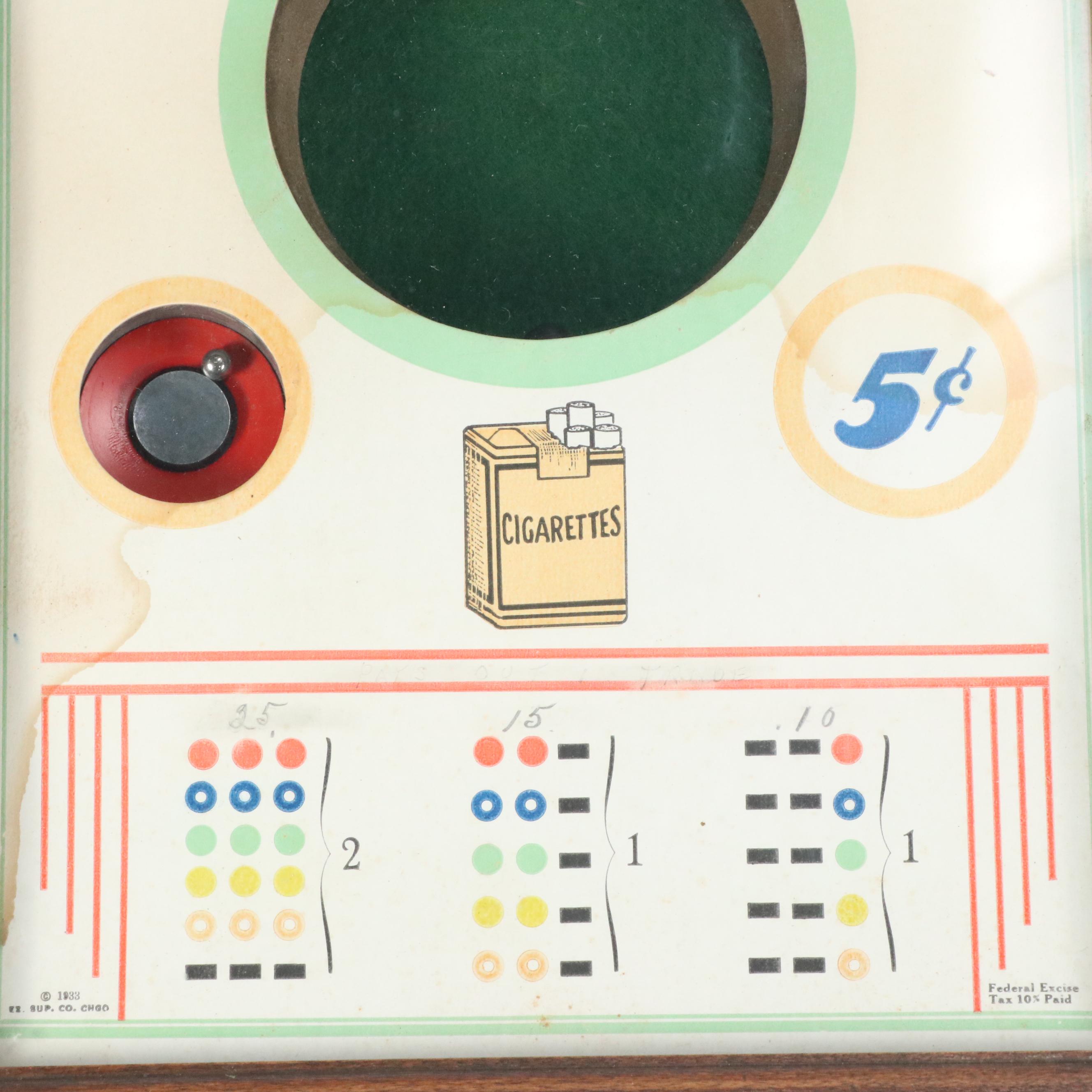 Vintage Nickel Dice Gambling Game, Early to Mid-20th Century