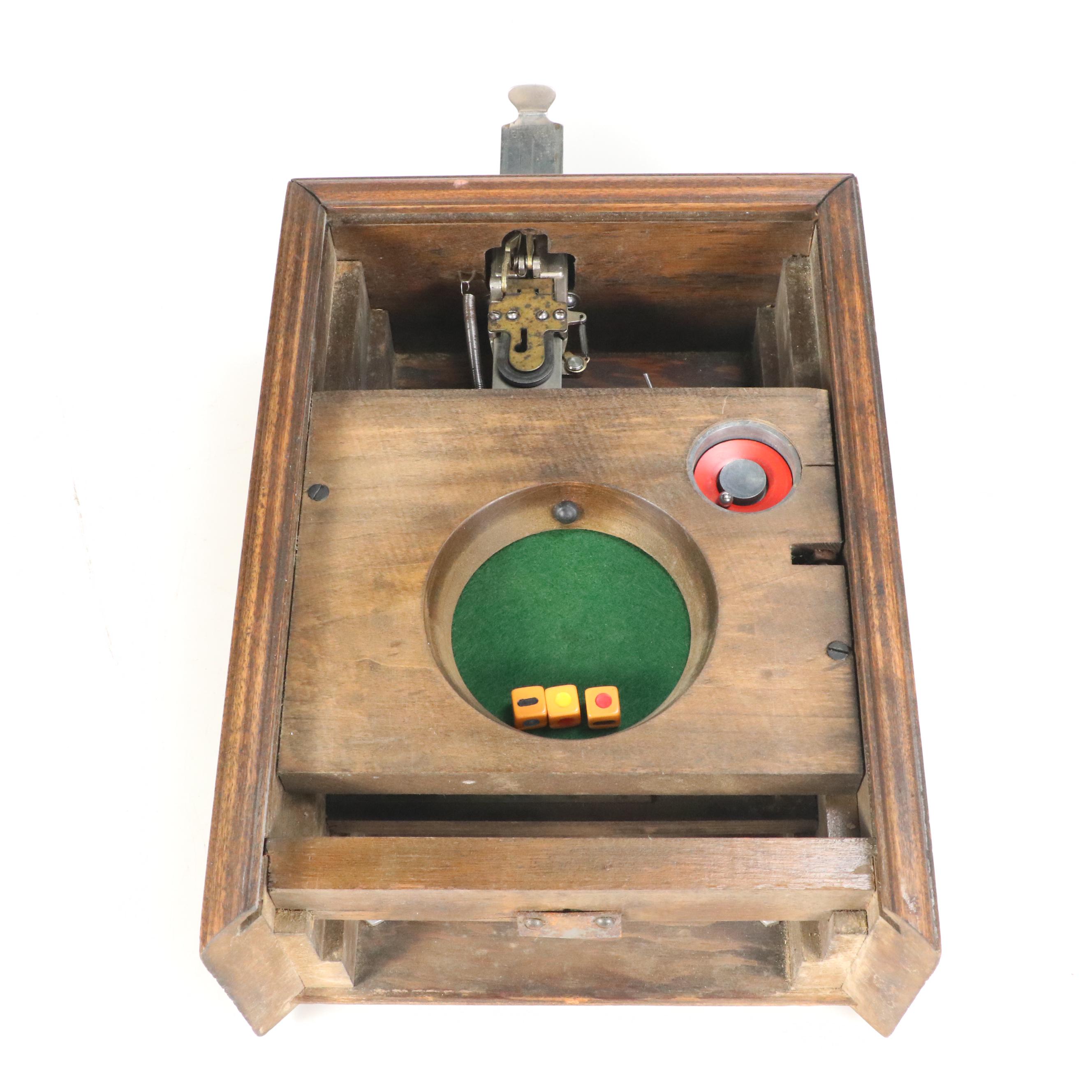 Vintage Nickel Dice Gambling Game, Early to Mid-20th Century