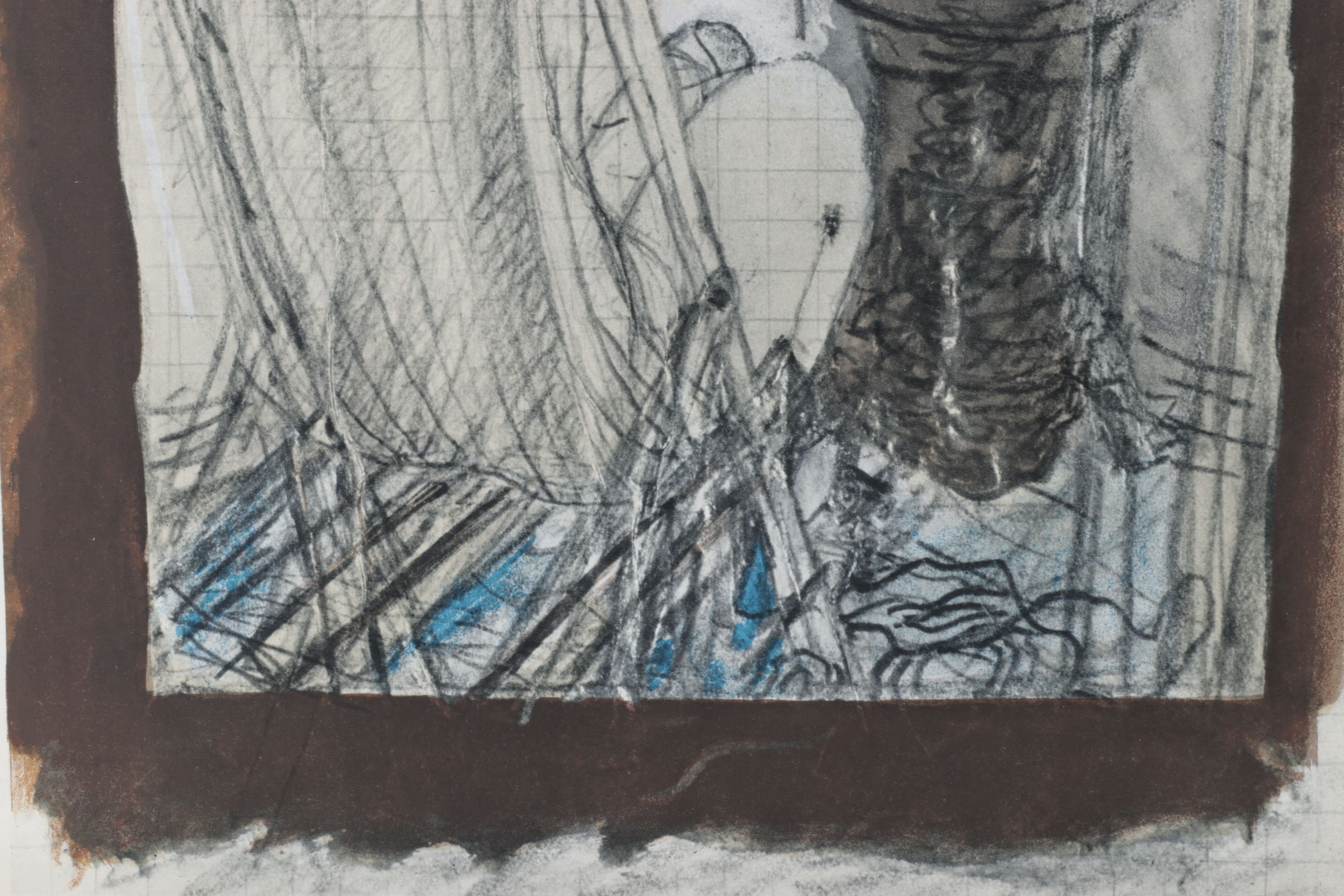 Rotogravure After Georges Braque Illustration of Seated Figure, 1955