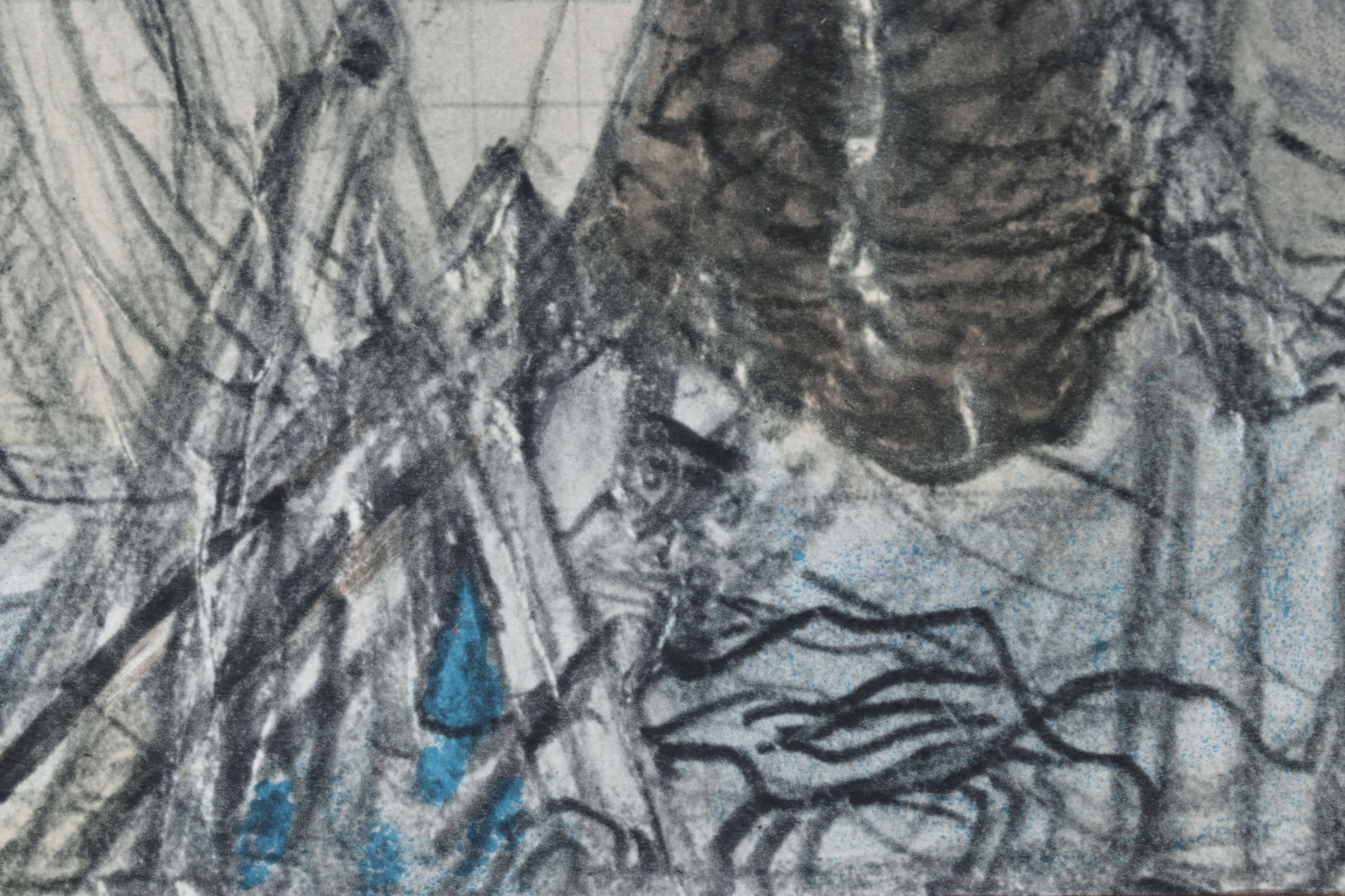 Rotogravure After Georges Braque Illustration of Seated Figure, 1955