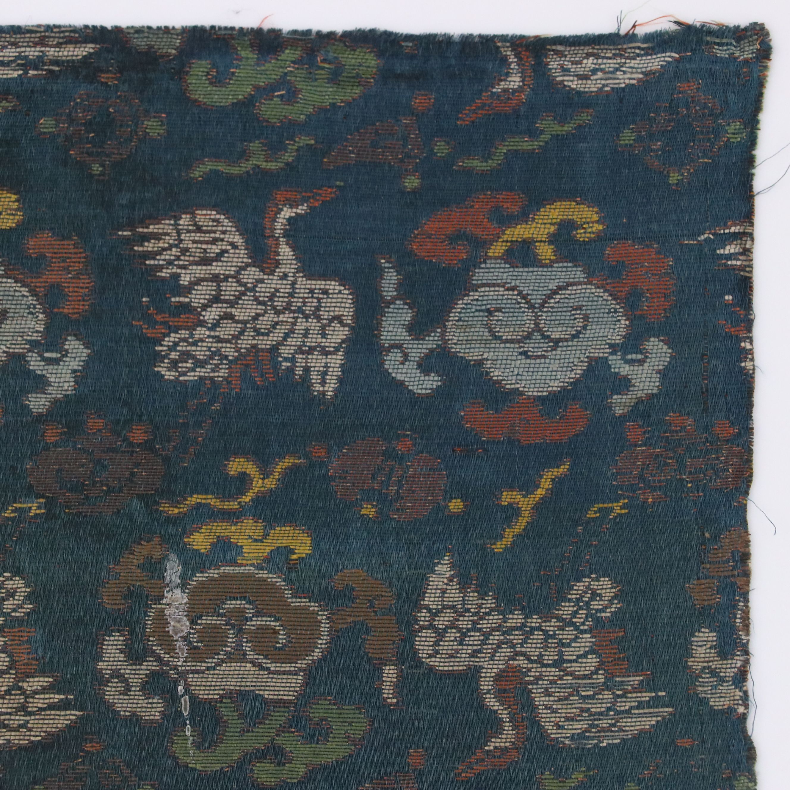 Antique Chinese Silk Brocade Textile Fragment, Qing Dynasty or Earlier