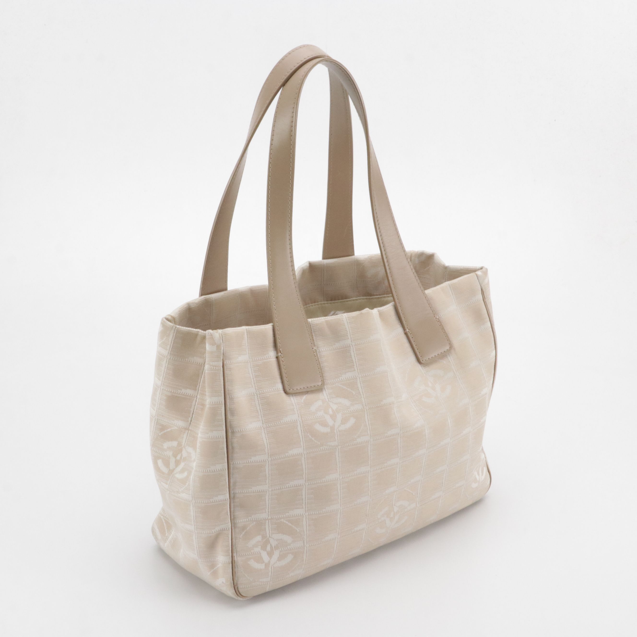 Chanel Travel Ligne Tote in Nylon Jacquard CC Canvas and Leather