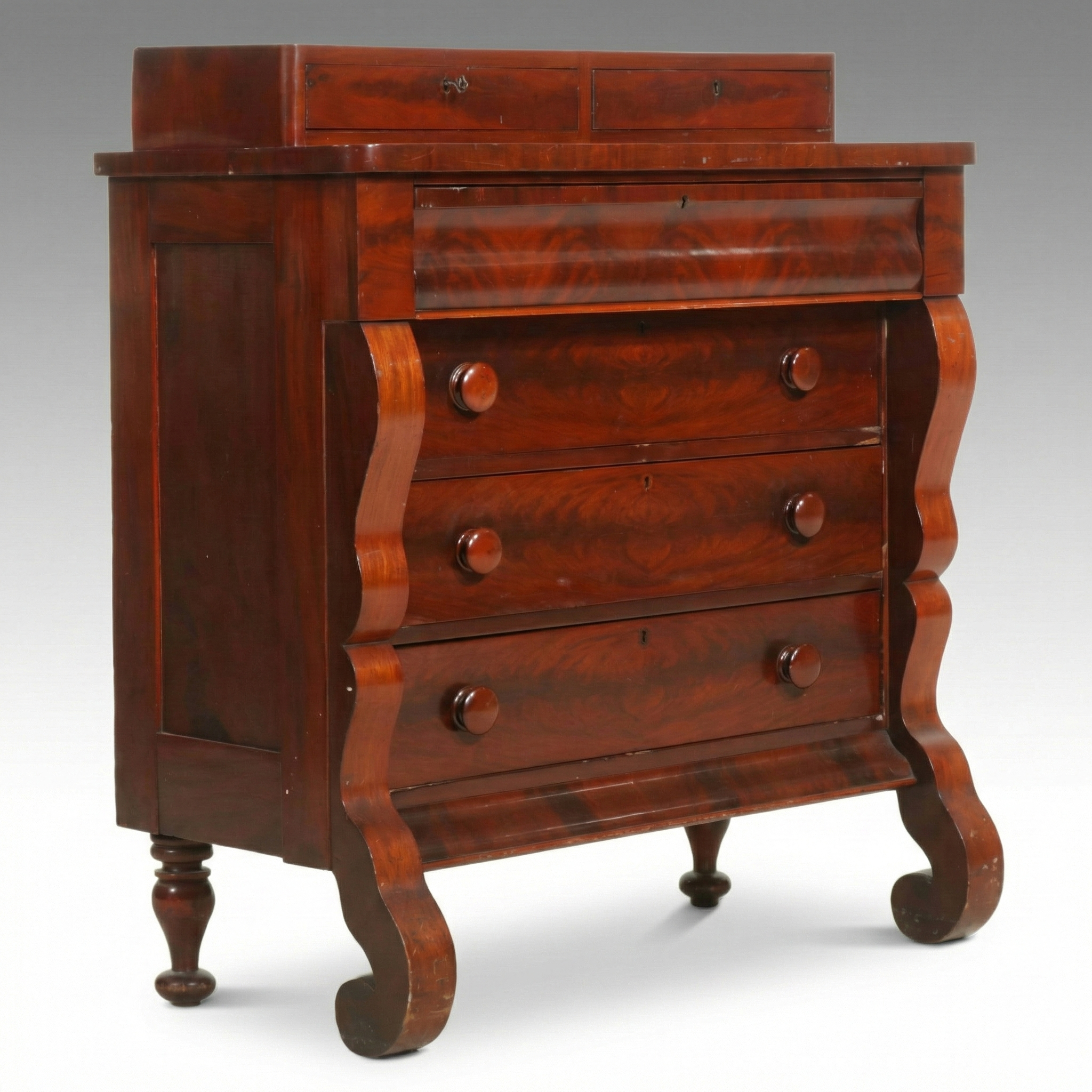 Empire Style Mahogany Chest of Drawers, Late 19th Century