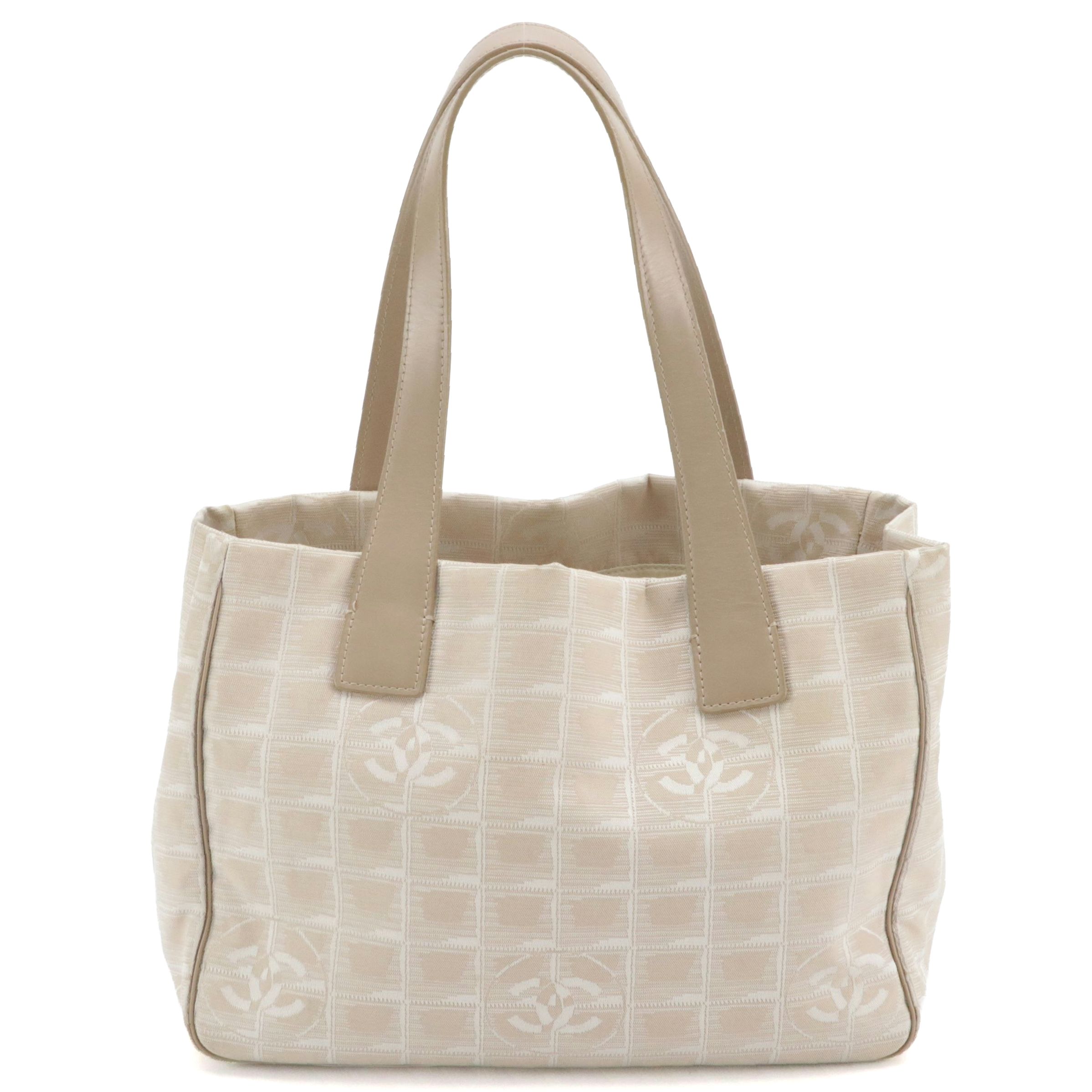 Chanel Travel Ligne Tote in Nylon Jacquard CC Canvas and Leather