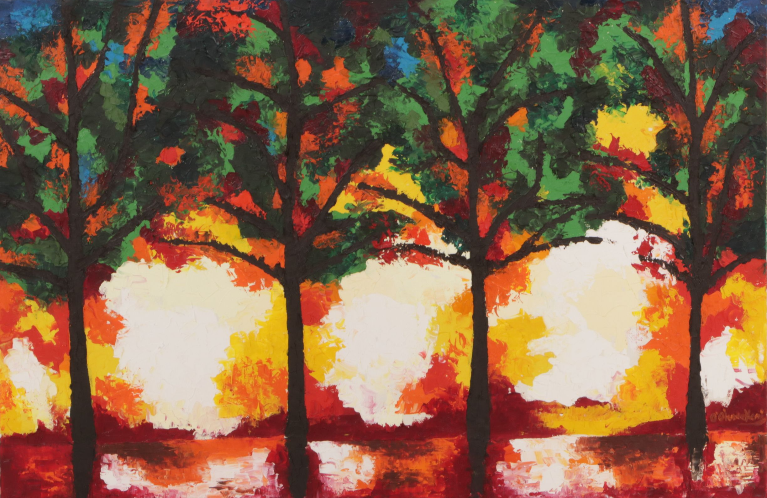 Oluwakemi Omowaire Stylized Landscape Oil Painting, 2025