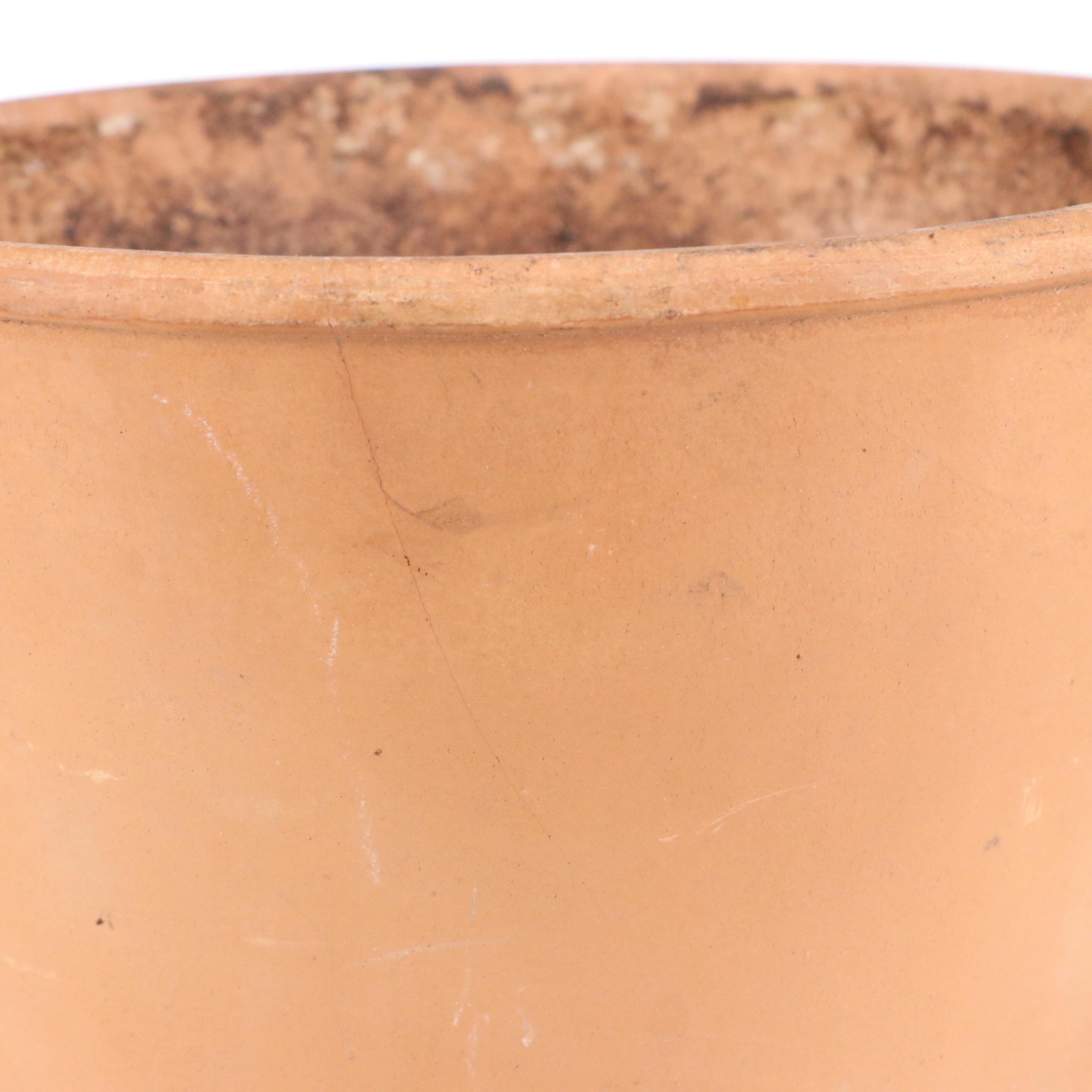 Terracotta Flower Pot with Bent Metal Garden Baskets