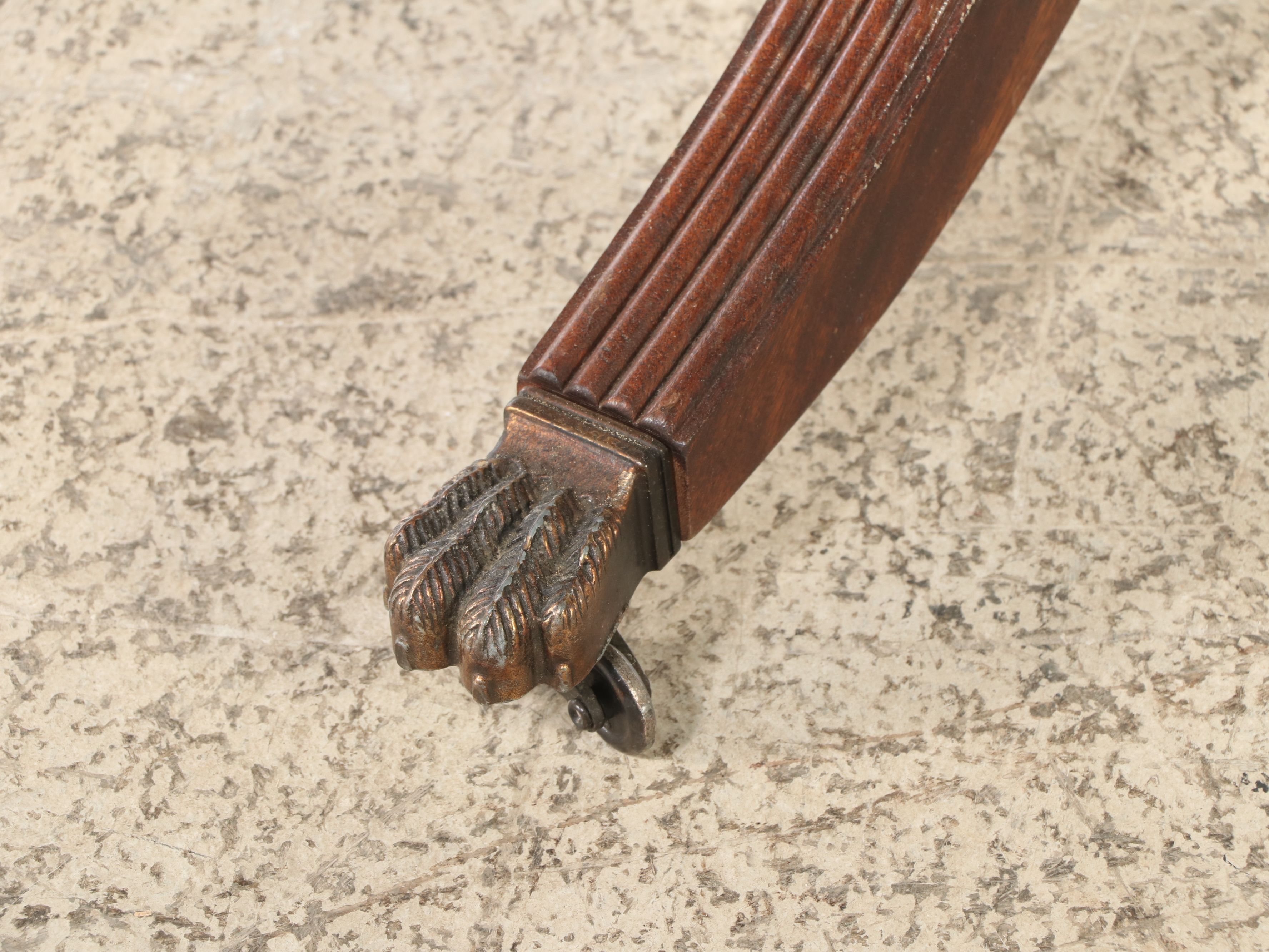 Mahogany Dining Set with Duncan Phyfe Style Table and Chippendale Style Chairs