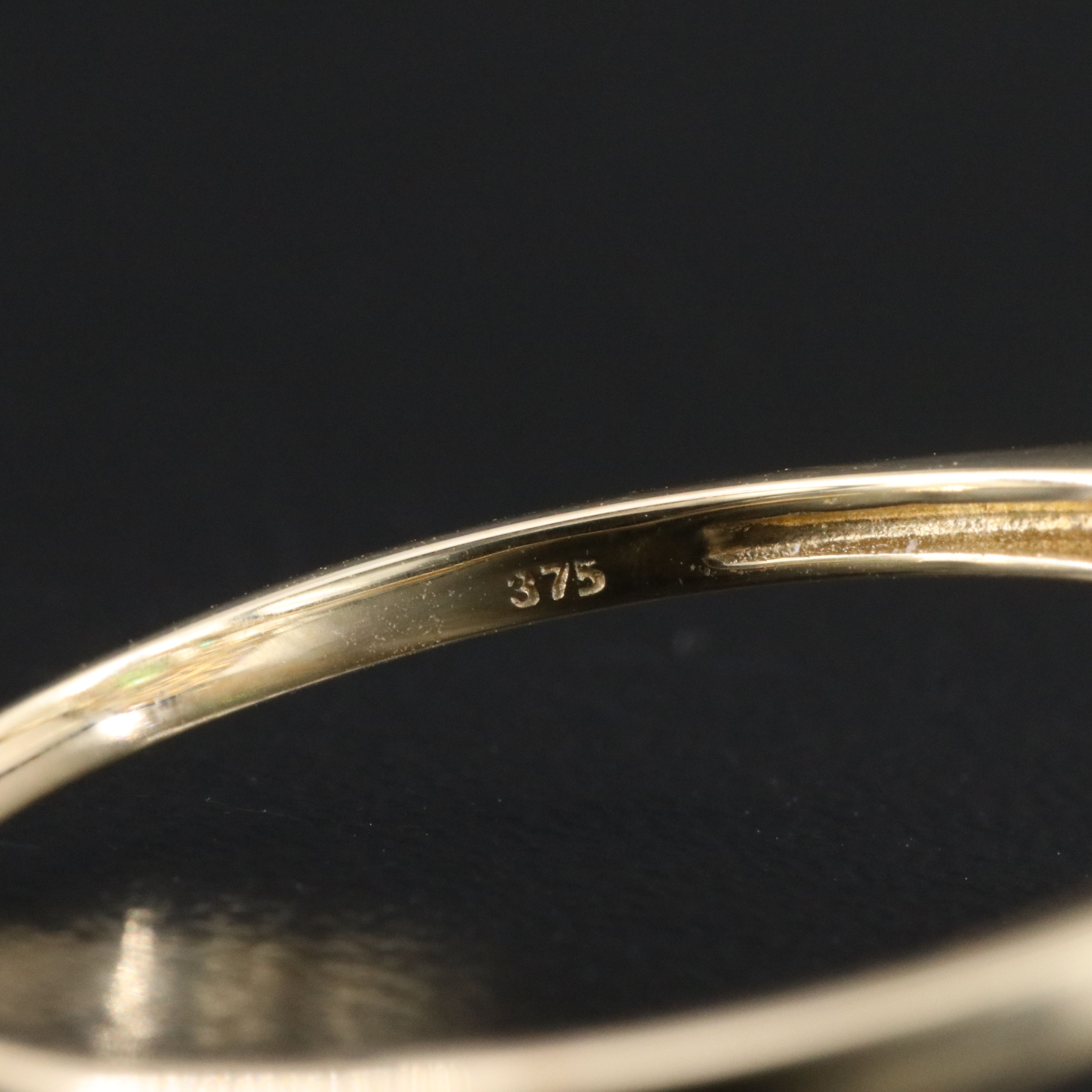 9K Peridot and White Sapphire Halo Ring