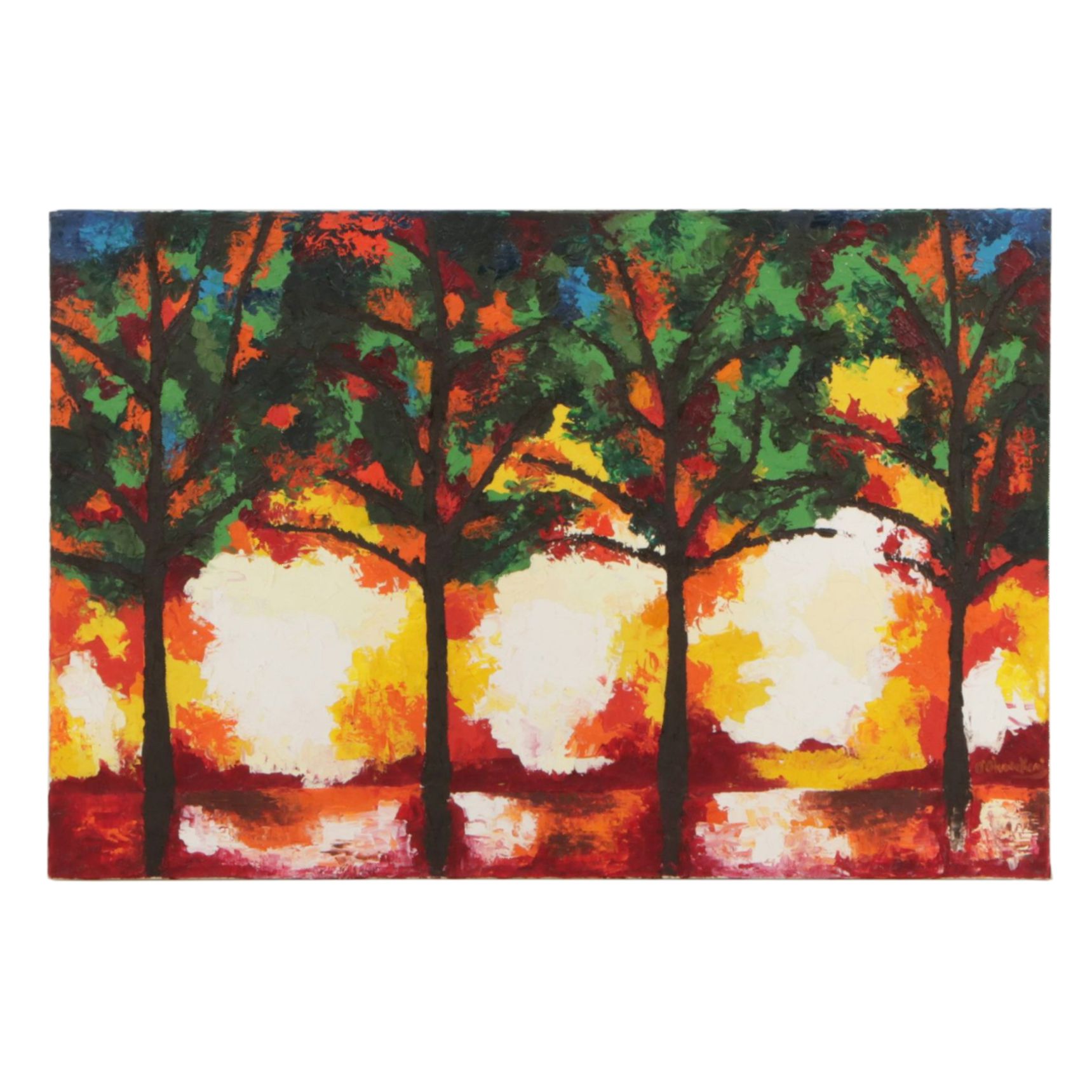 Oluwakemi Omowaire Stylized Landscape Oil Painting, 2025