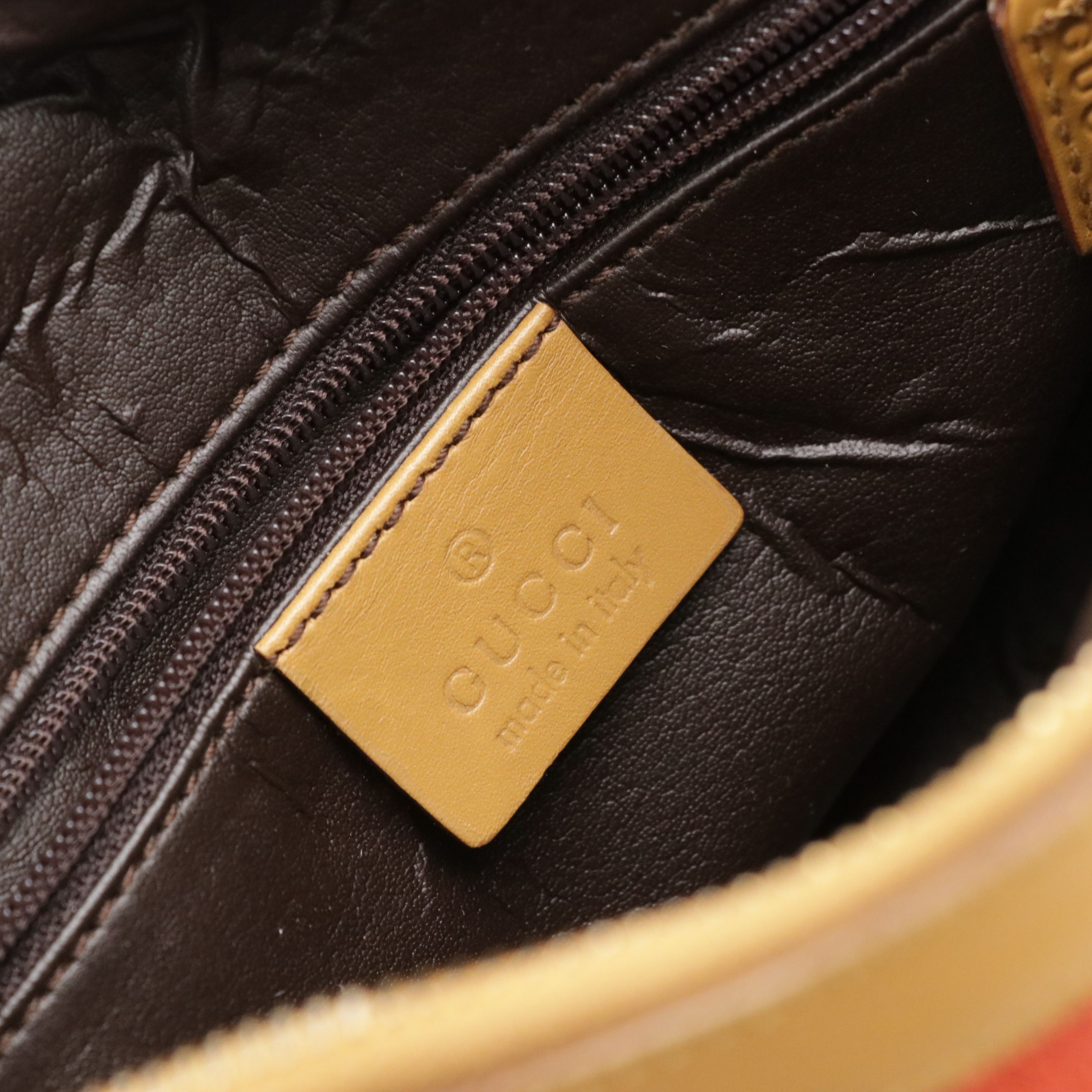 Gucci Web Stripe Handbag in GG Canvas with Leather Trim