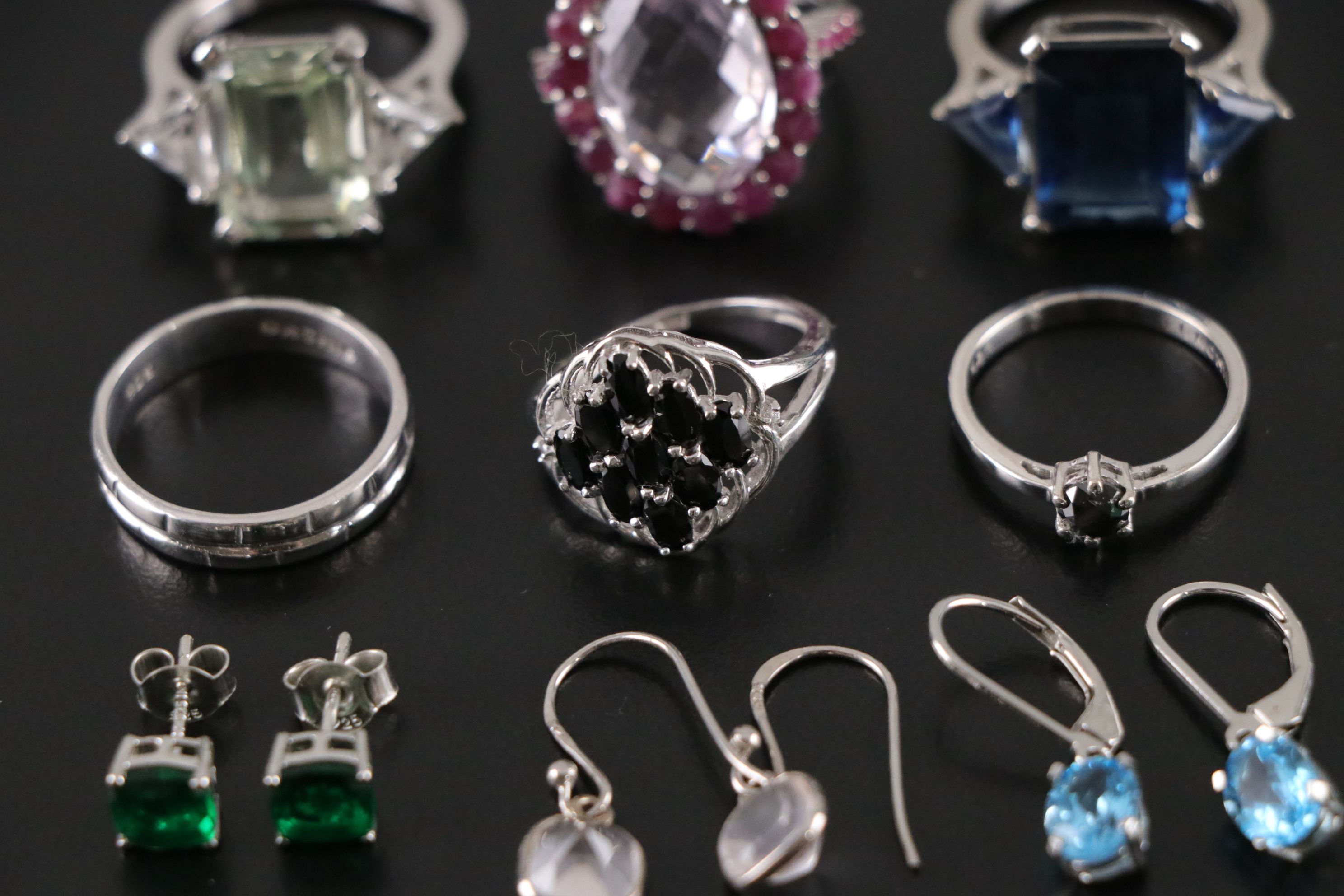 14 Assorted Sterling Silver Necklaces, Earrings and Pendants